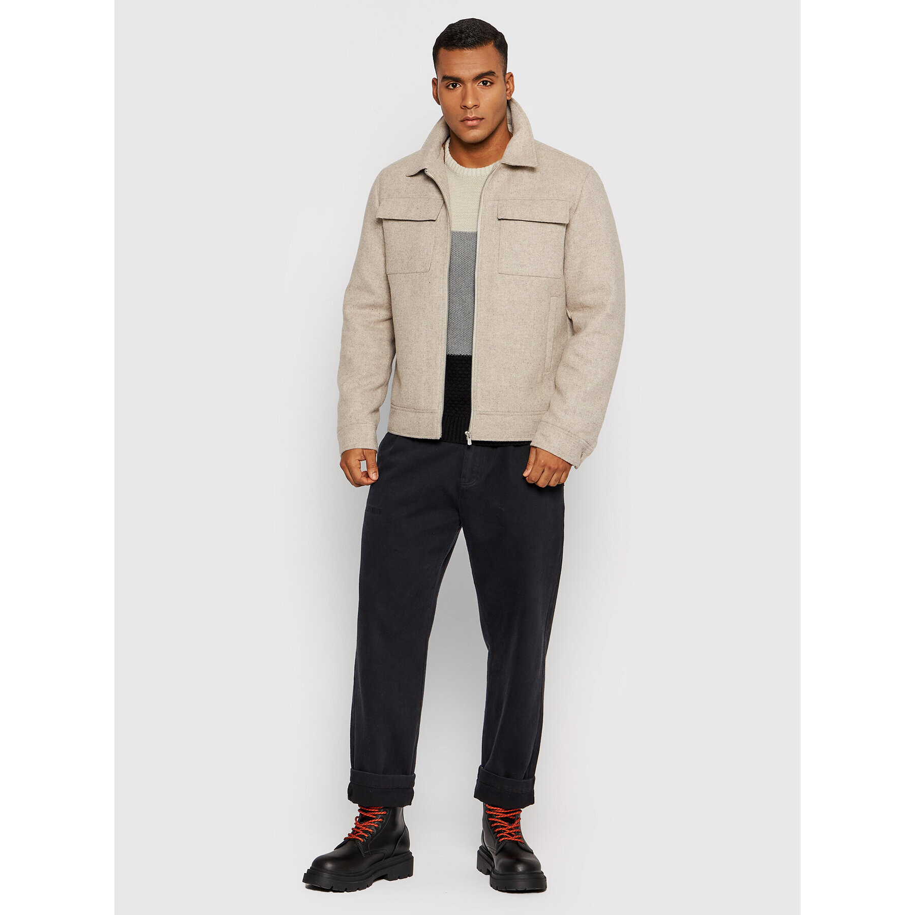 Jack&Jones PREMIUM Prechodná bunda Payn 12192596 Béžová Regular Fit - Pepit.sk