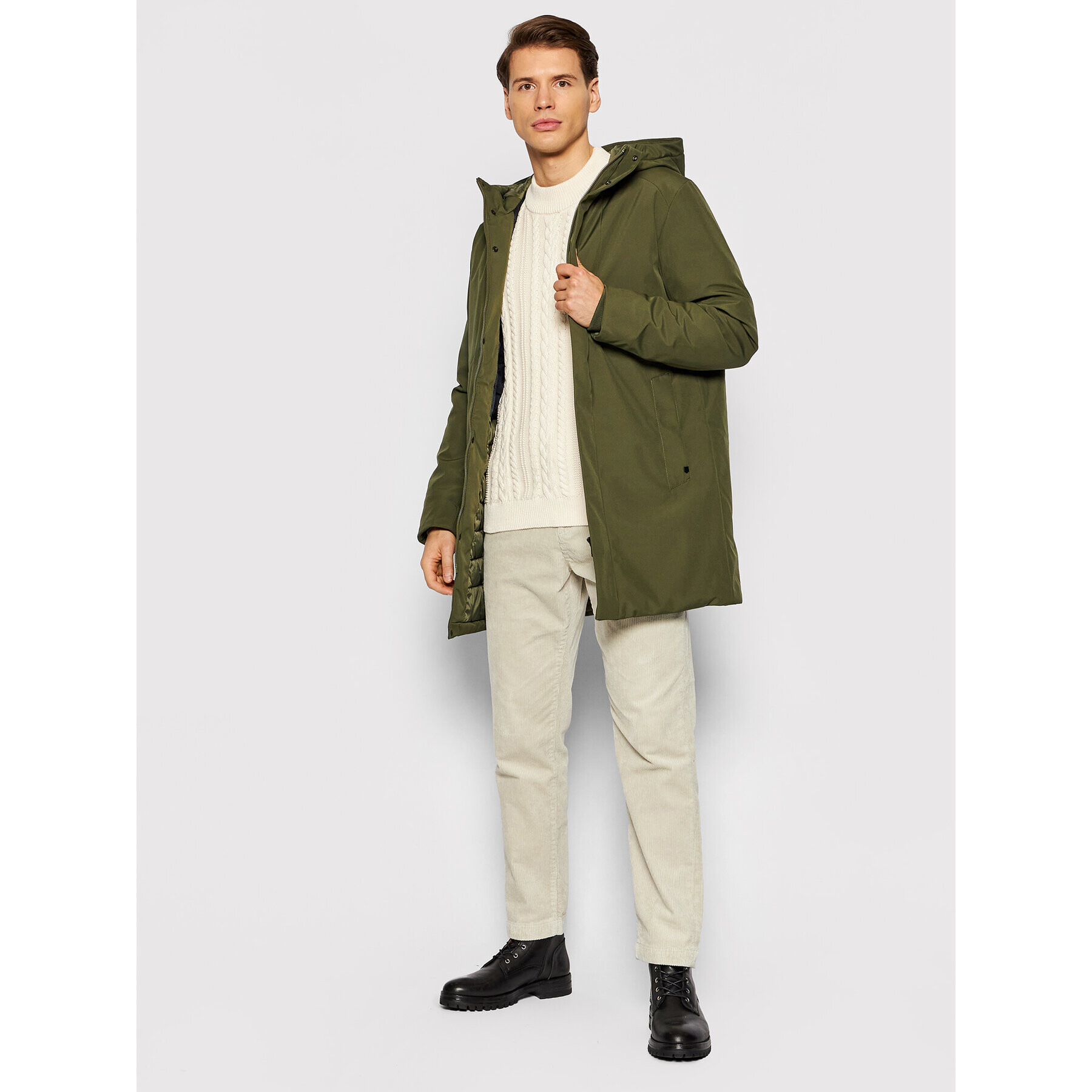 Jack&Jones PREMIUM Prechodná bunda Reid 12192160 Zelená Regular Fit - Pepit.sk