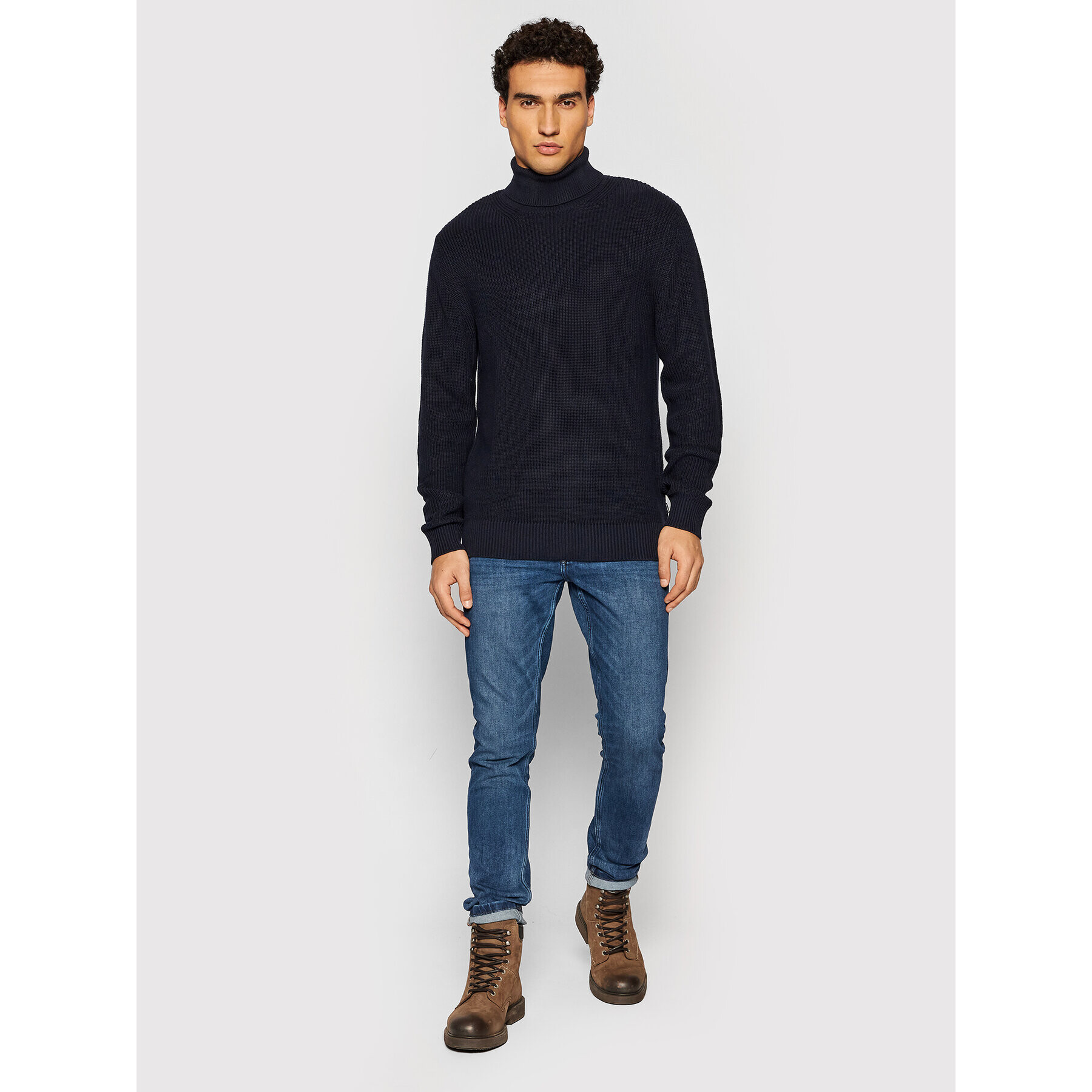 Jack&Jones PREMIUM Rolák Well 12193094 Tmavomodrá Regular Fit - Pepit.sk