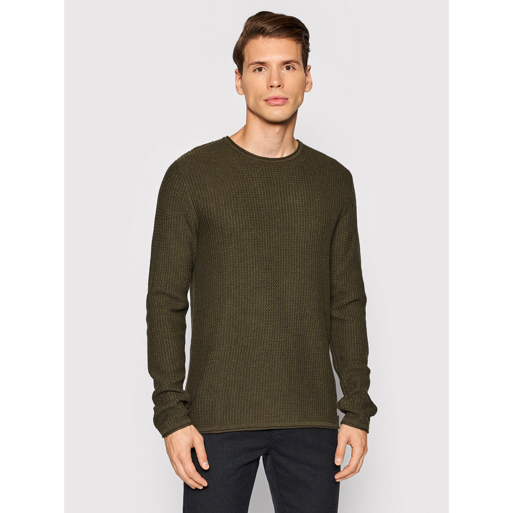 Jack&Jones PREMIUM Sveter Carlos 12179861 Zelená Regular Fit - Pepit.sk