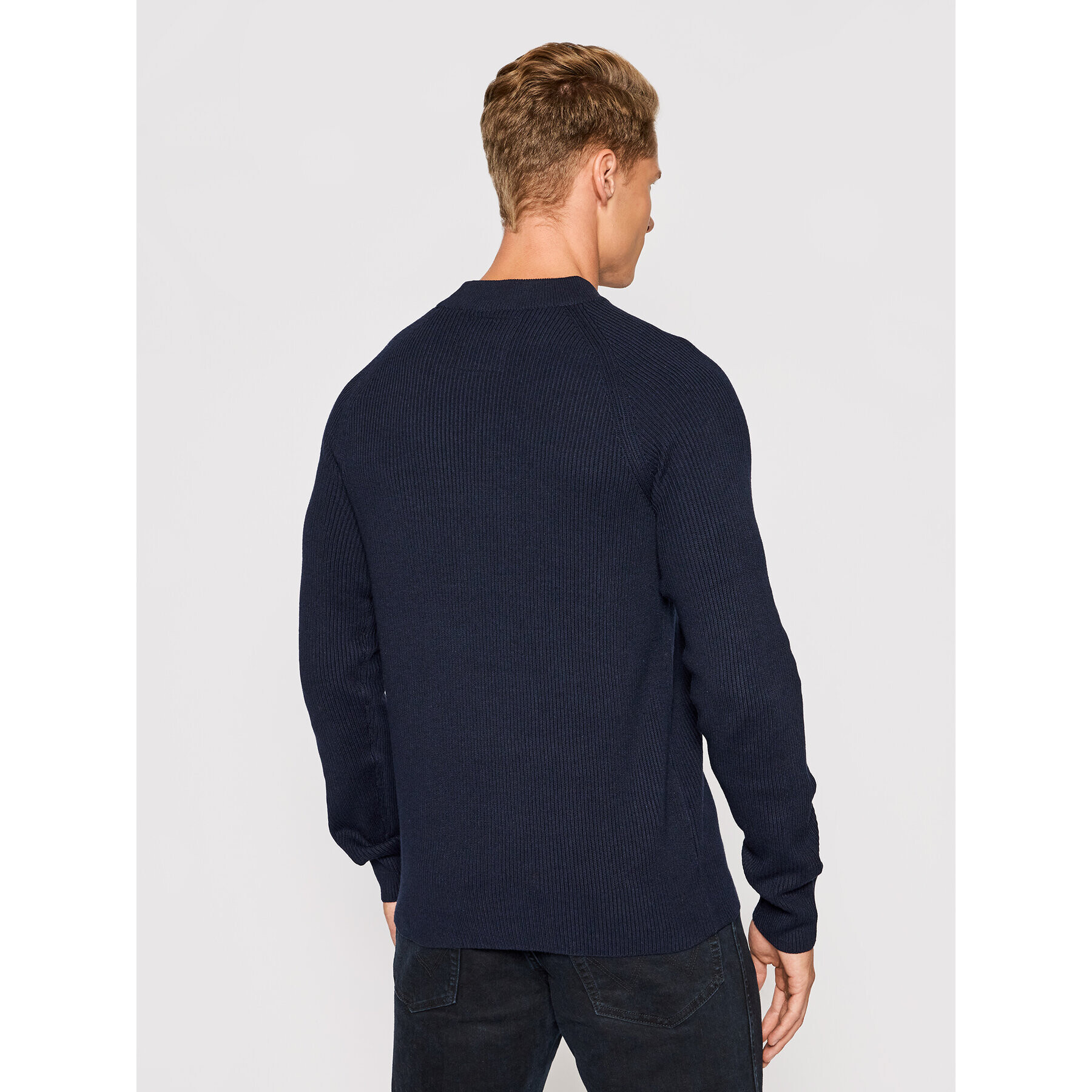 Jack&Jones PREMIUM Sveter Perfect 12193517 Tmavomodrá Regular Fit - Pepit.sk