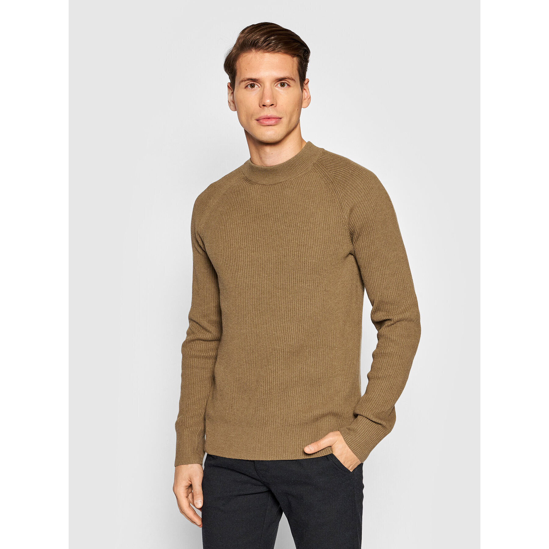 Jack&Jones PREMIUM Sveter Perfect 12193517 Zelená Regular Fit - Pepit.sk