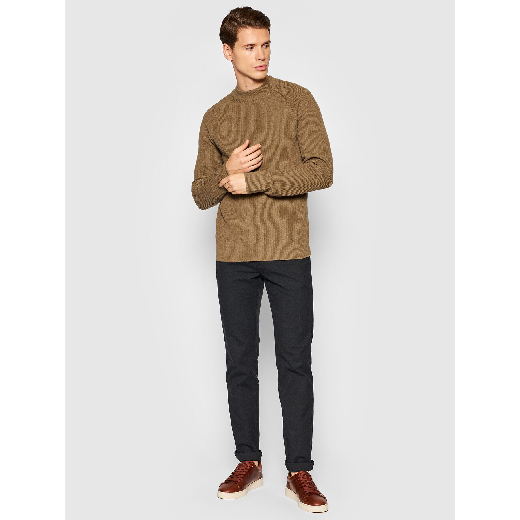 Jack&Jones PREMIUM Sveter Perfect 12193517 Zelená Regular Fit - Pepit.sk