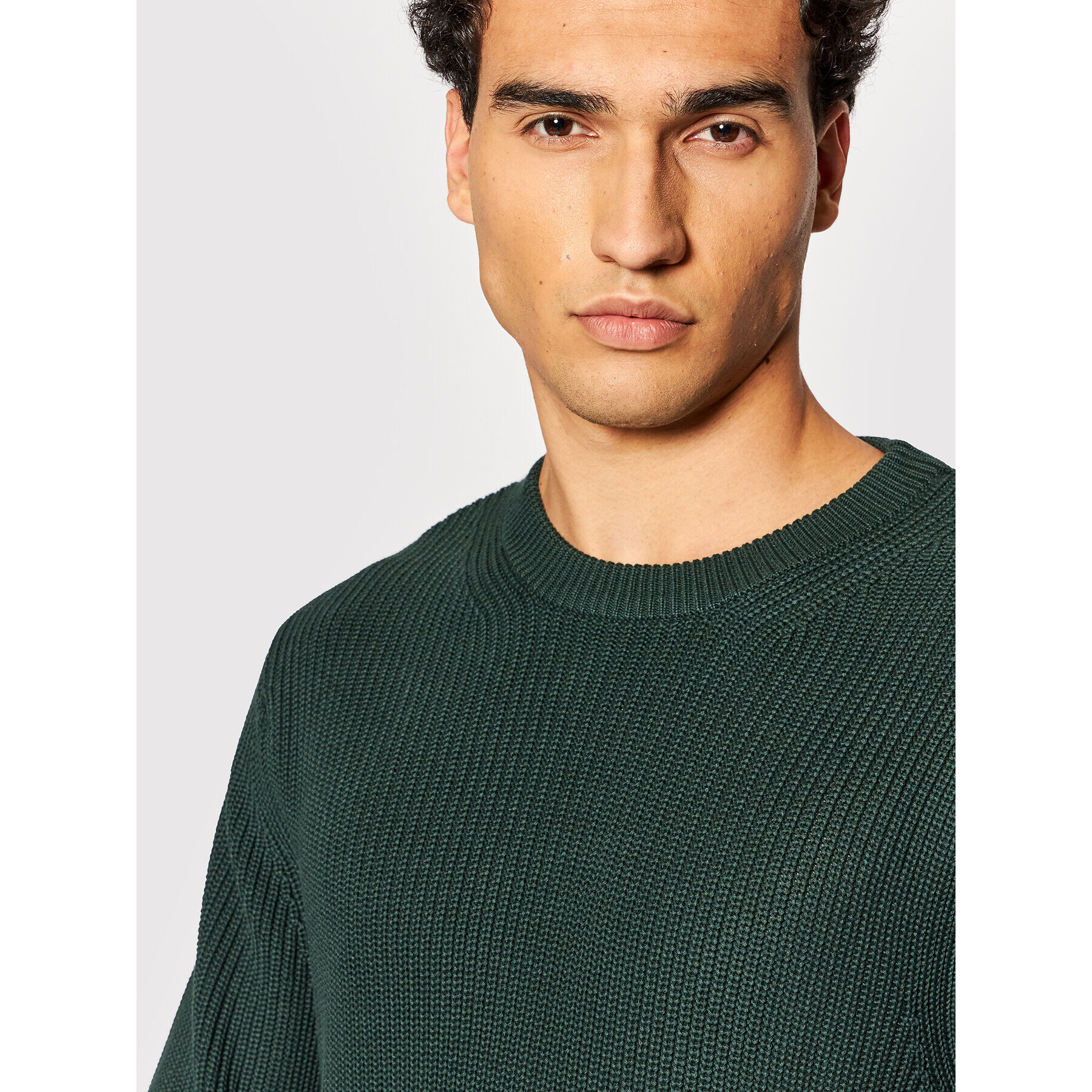 Jack&Jones PREMIUM Sveter Well 12193093 Zelená Regular Fit - Pepit.sk