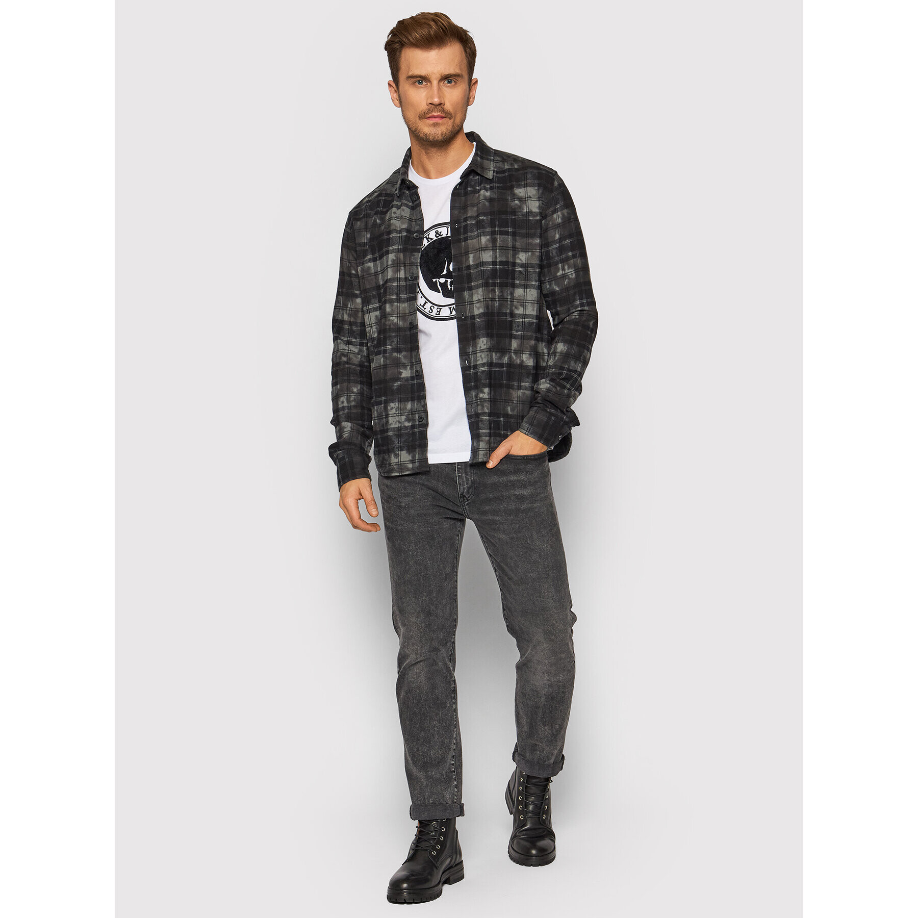 Jack&Jones PREMIUM Tričko Blacult 12199808 Biela Regular Fit - Pepit.sk