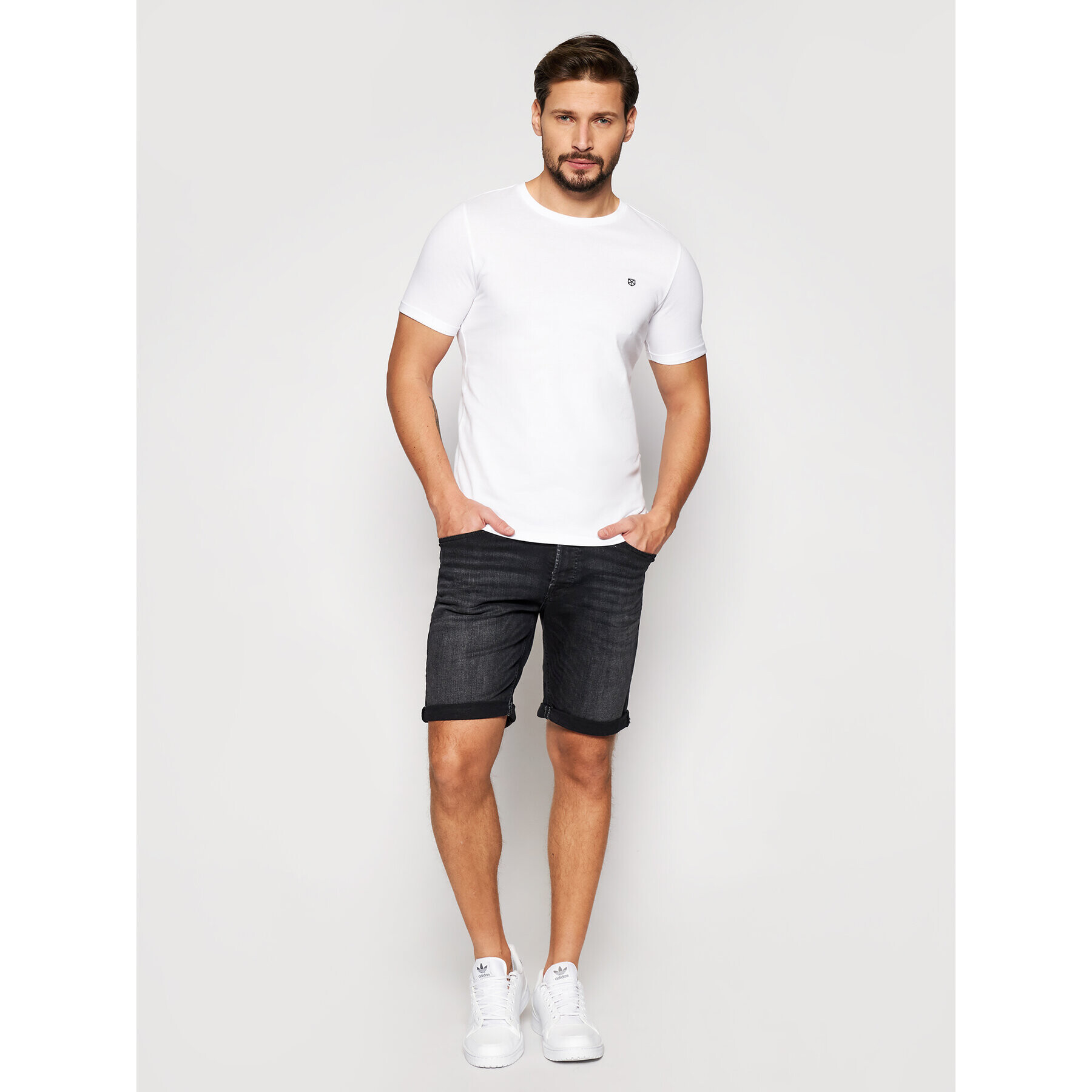 Jack&Jones PREMIUM Tričko Blahardy 12166527 Biela Slim Fit - Pepit.sk