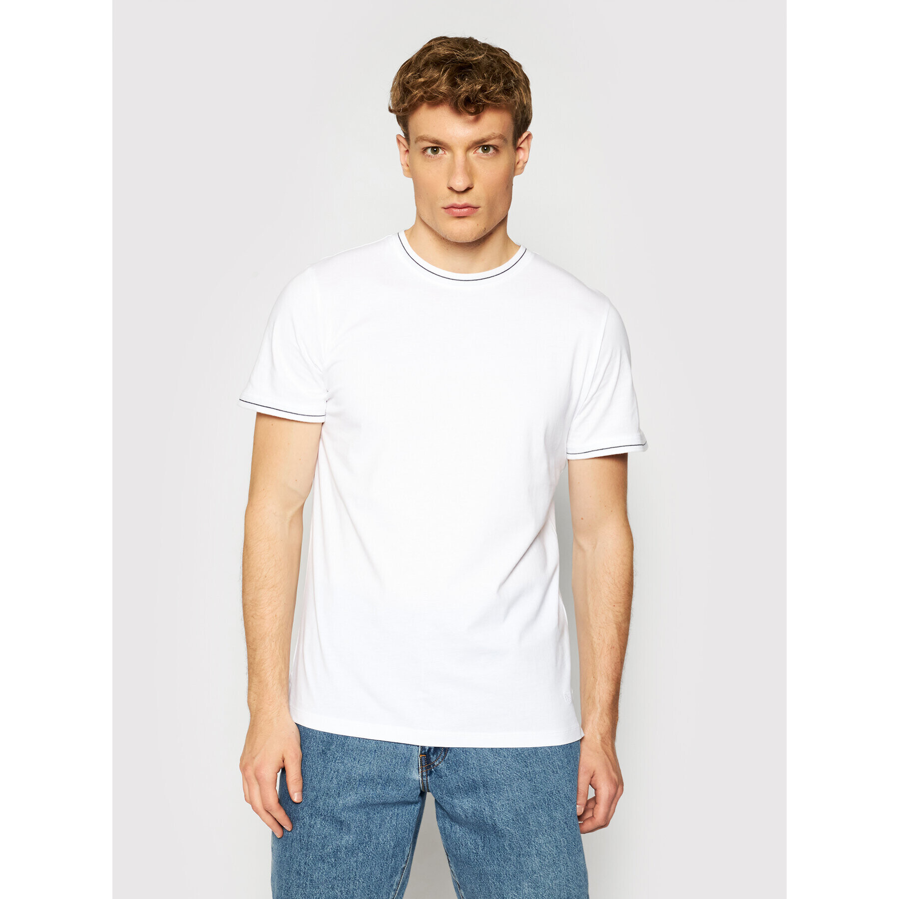 Jack&Jones PREMIUM Tričko Blalucas 12184760 Biela Regular Fit - Pepit.sk