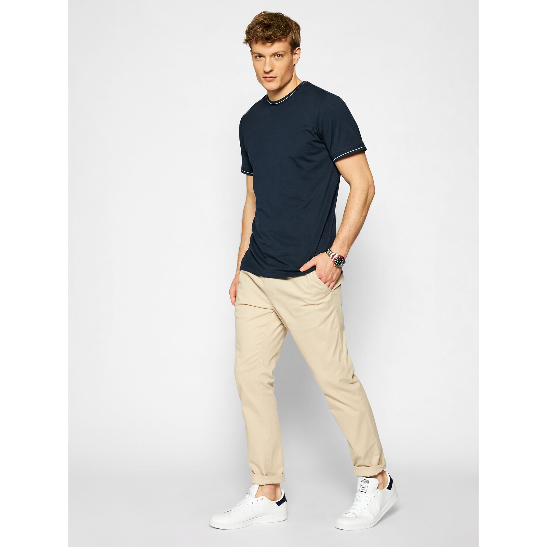 Jack&Jones PREMIUM Tričko Blalucas 12184760 Tmavomodrá Regular Fit - Pepit.sk