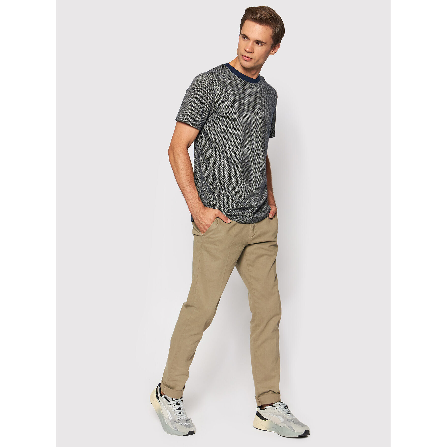 Jack&Jones PREMIUM Tričko Blupattern 12192501 Tmavomodrá Regular Fit - Pepit.sk