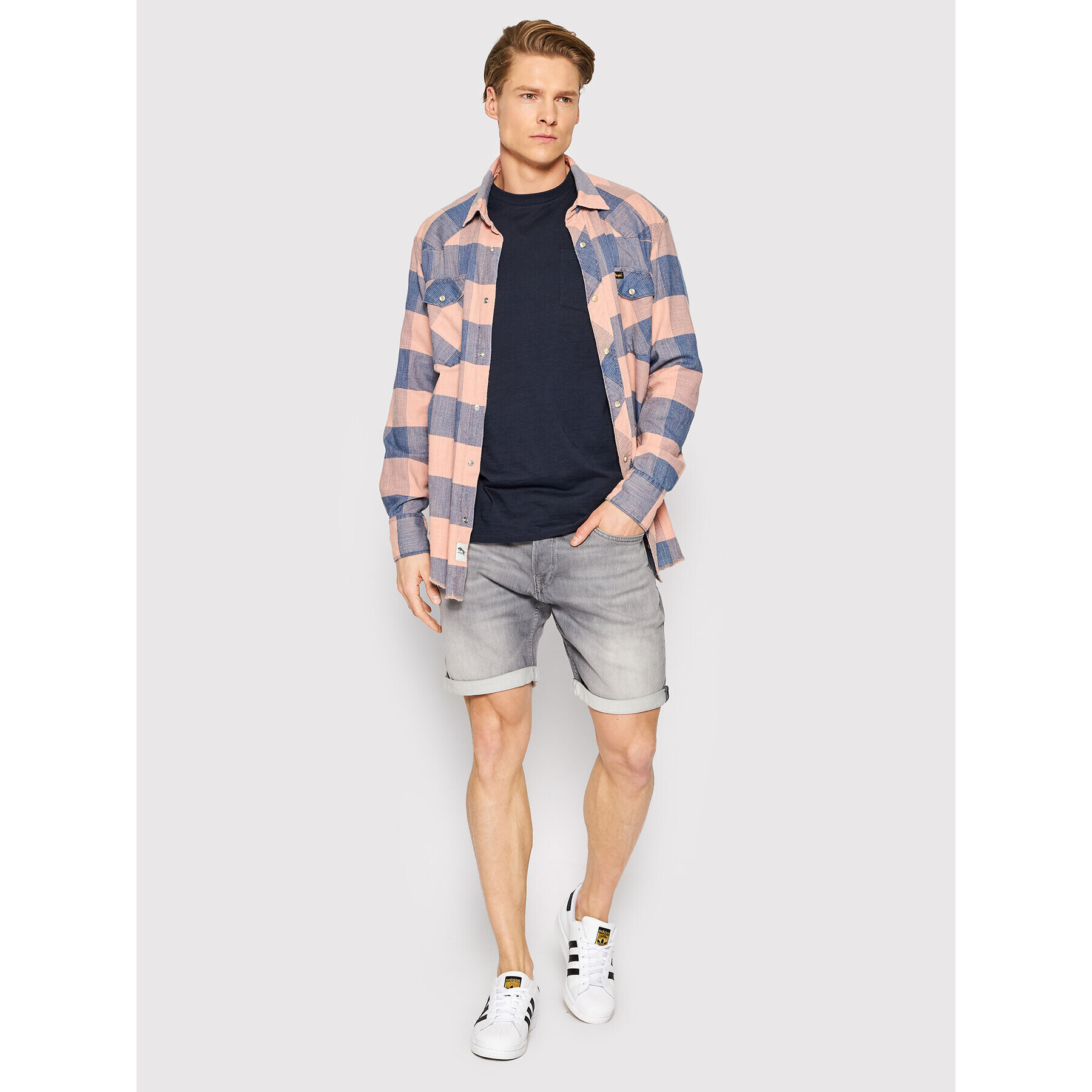 Jack&Jones PREMIUM Tričko Tropic 12203772 Tmavomodrá Regular Fit - Pepit.sk