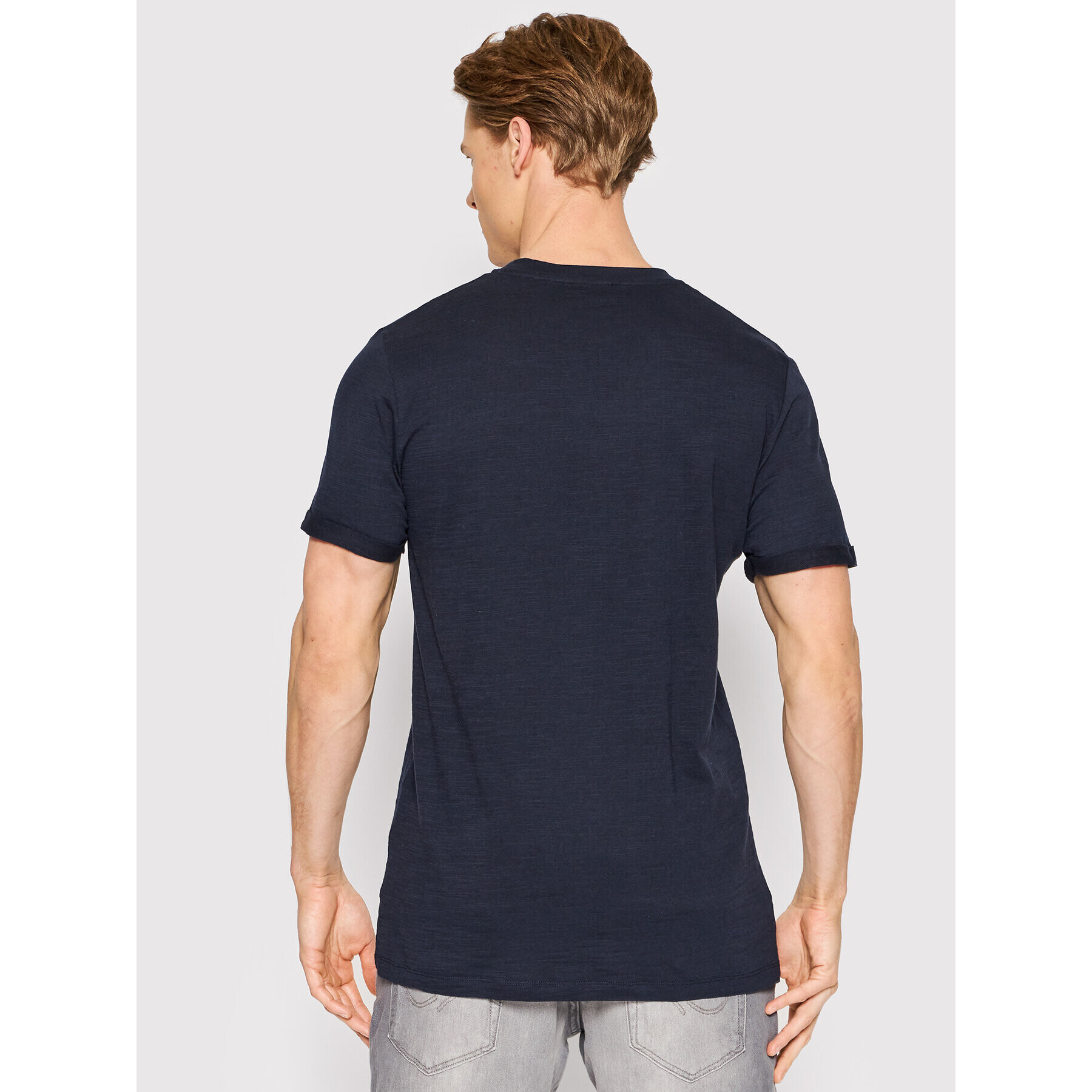 Jack&Jones PREMIUM Tričko Tropic 12203772 Tmavomodrá Regular Fit - Pepit.sk