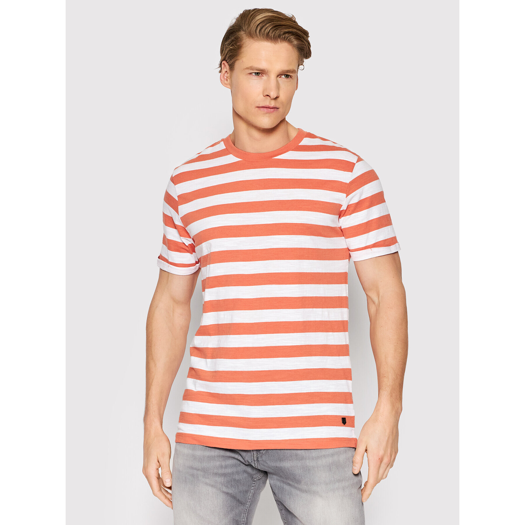 Jack&Jones PREMIUM Tričko Tropic 12203778 Oranžová Regular Fit - Pepit.sk