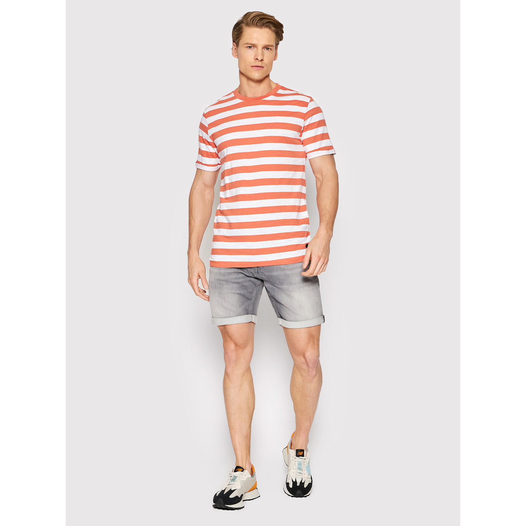 Jack&Jones PREMIUM Tričko Tropic 12203778 Oranžová Regular Fit - Pepit.sk