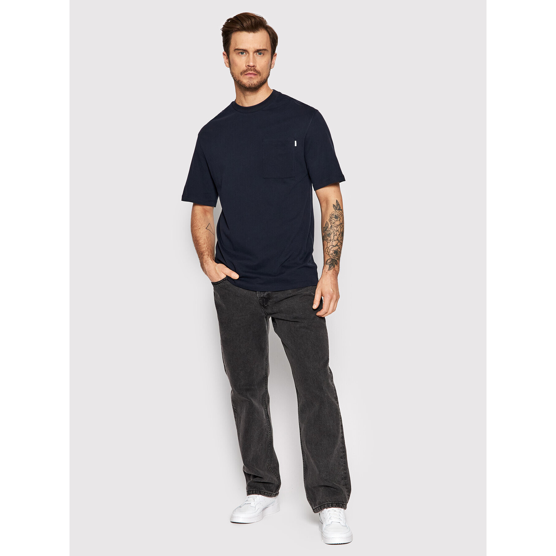 Jack&Jones PREMIUM Tričko Warren 12199243 Tmavomodrá Loose Fit - Pepit.sk