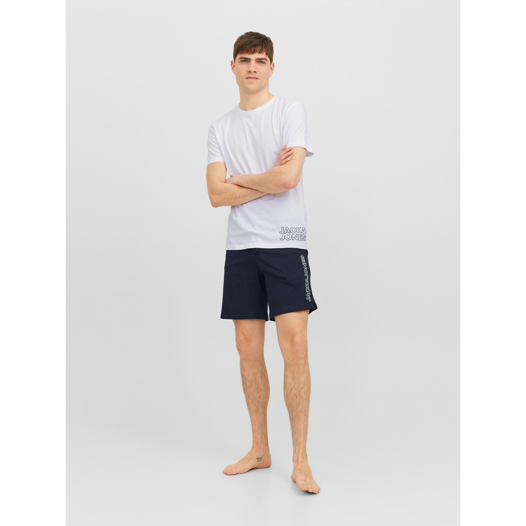 Jack&Jones Pyžamo 12245905 Biela Standard Fit - Pepit.sk