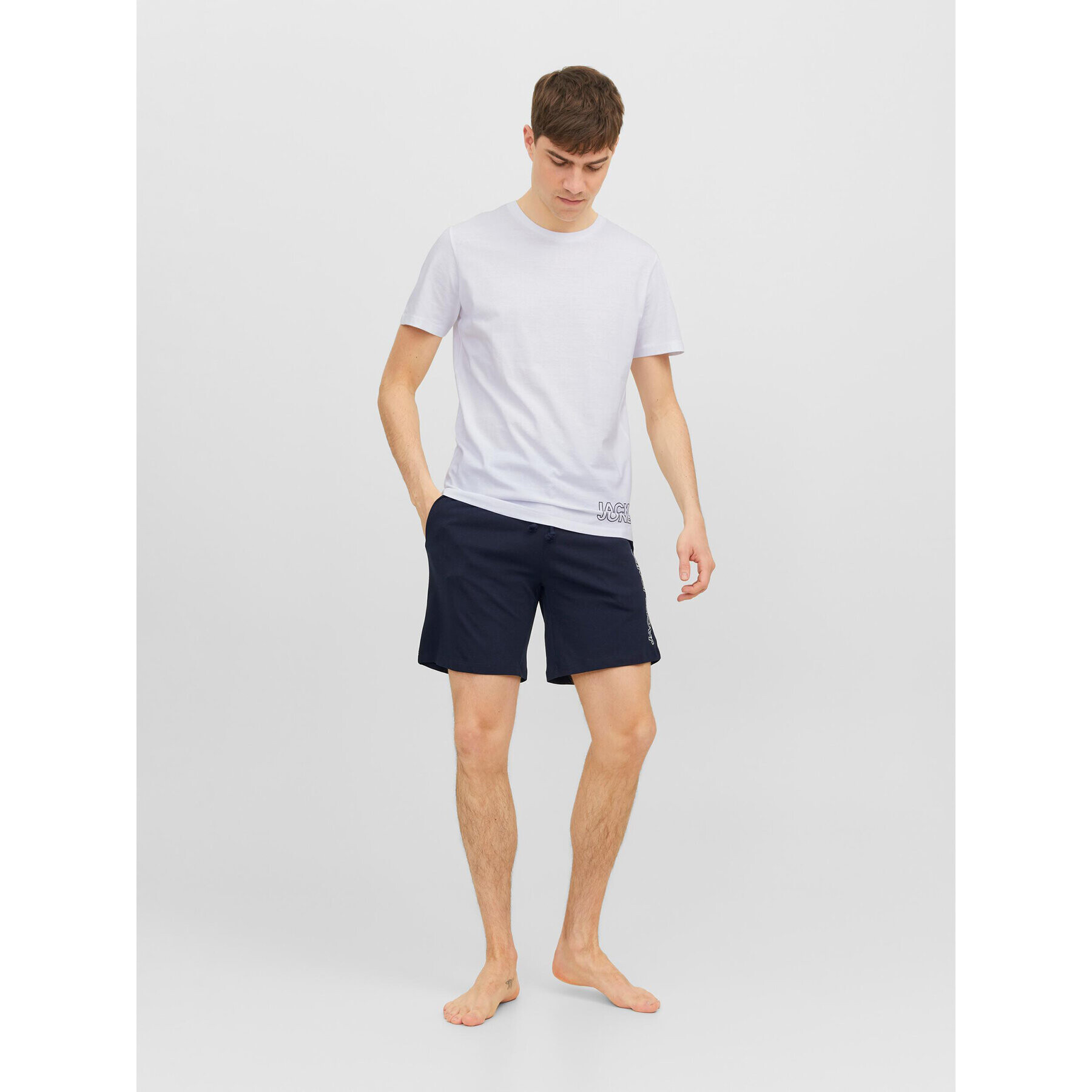 Jack&Jones Pyžamo 12245905 Biela Standard Fit - Pepit.sk