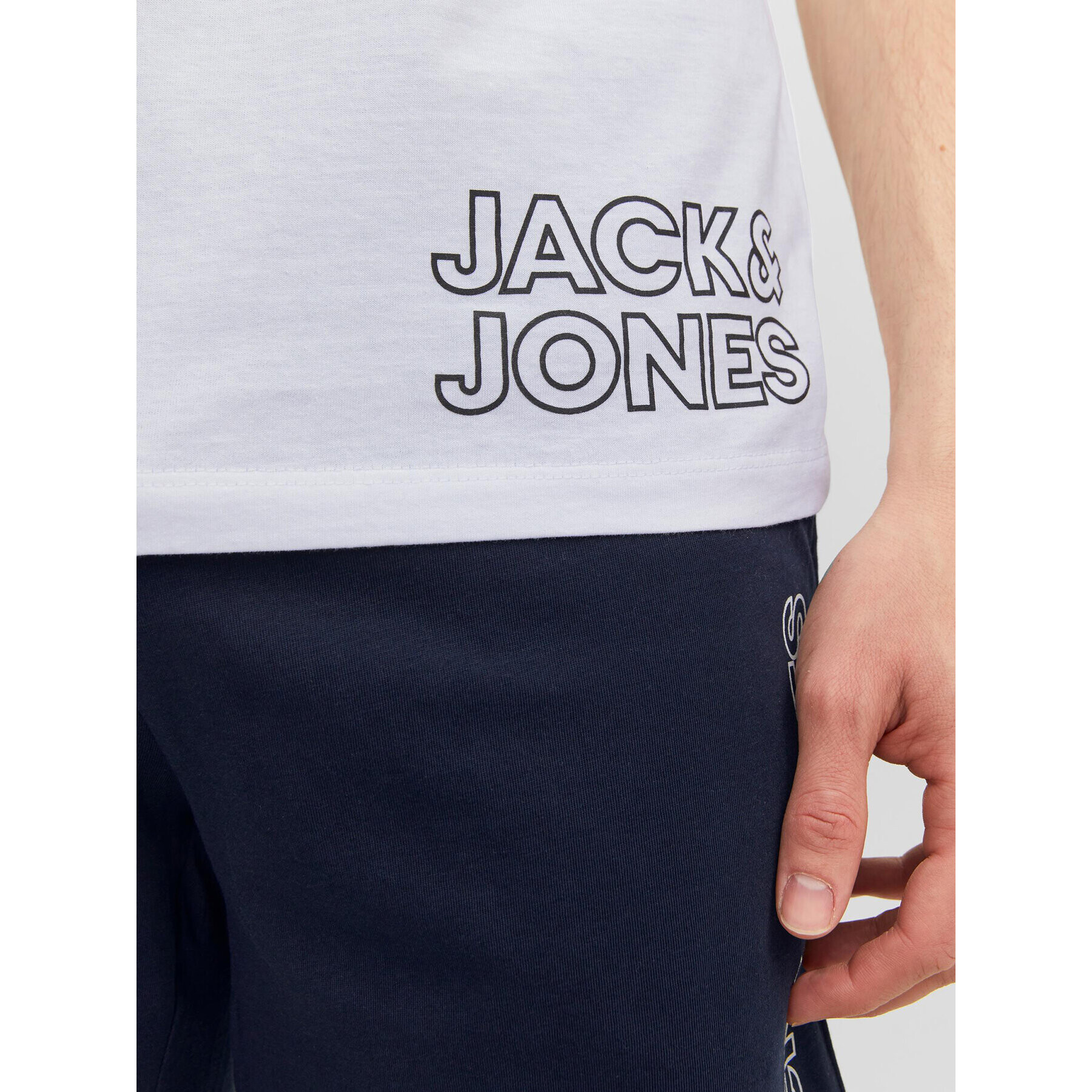 Jack&Jones Pyžamo 12245905 Biela Standard Fit - Pepit.sk