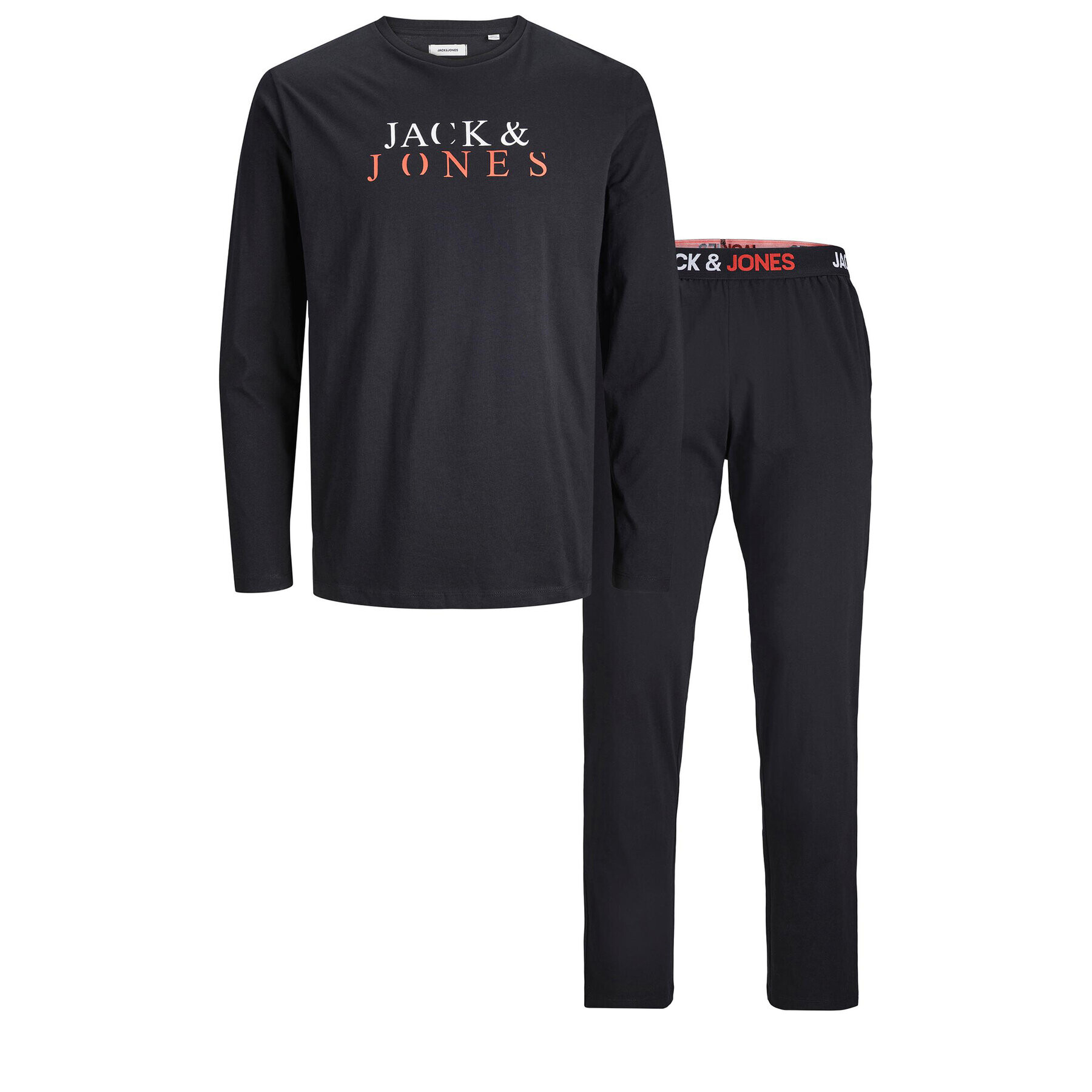 Jack&Jones Pyžamo 12252293 Čierna Standard Fit - Pepit.sk