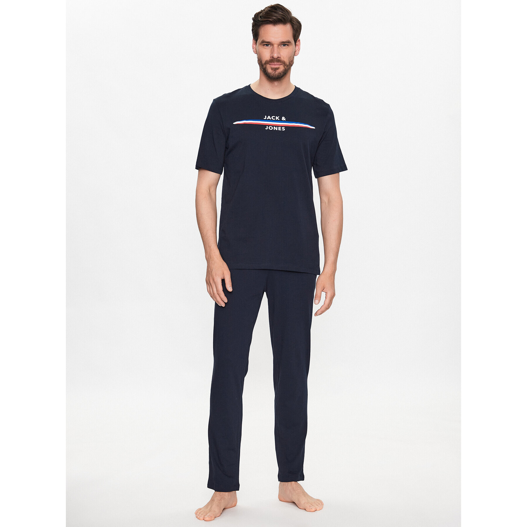 Jack&Jones Pyžamo Kyle 12227329 Tmavomodrá Standard Fit - Pepit.sk