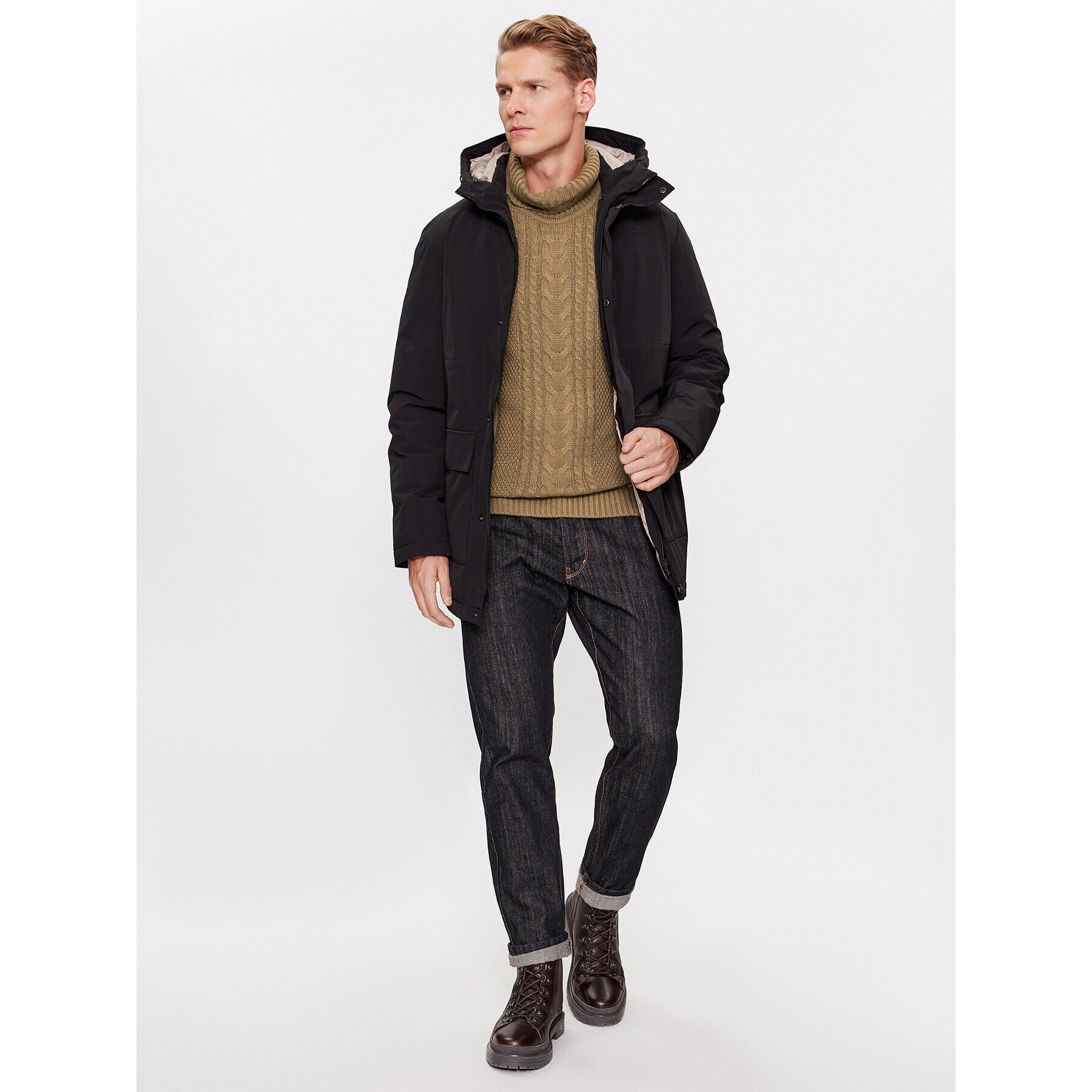 Jack&Jones Rolák 12236315 Hnedá Regular Fit - Pepit.sk