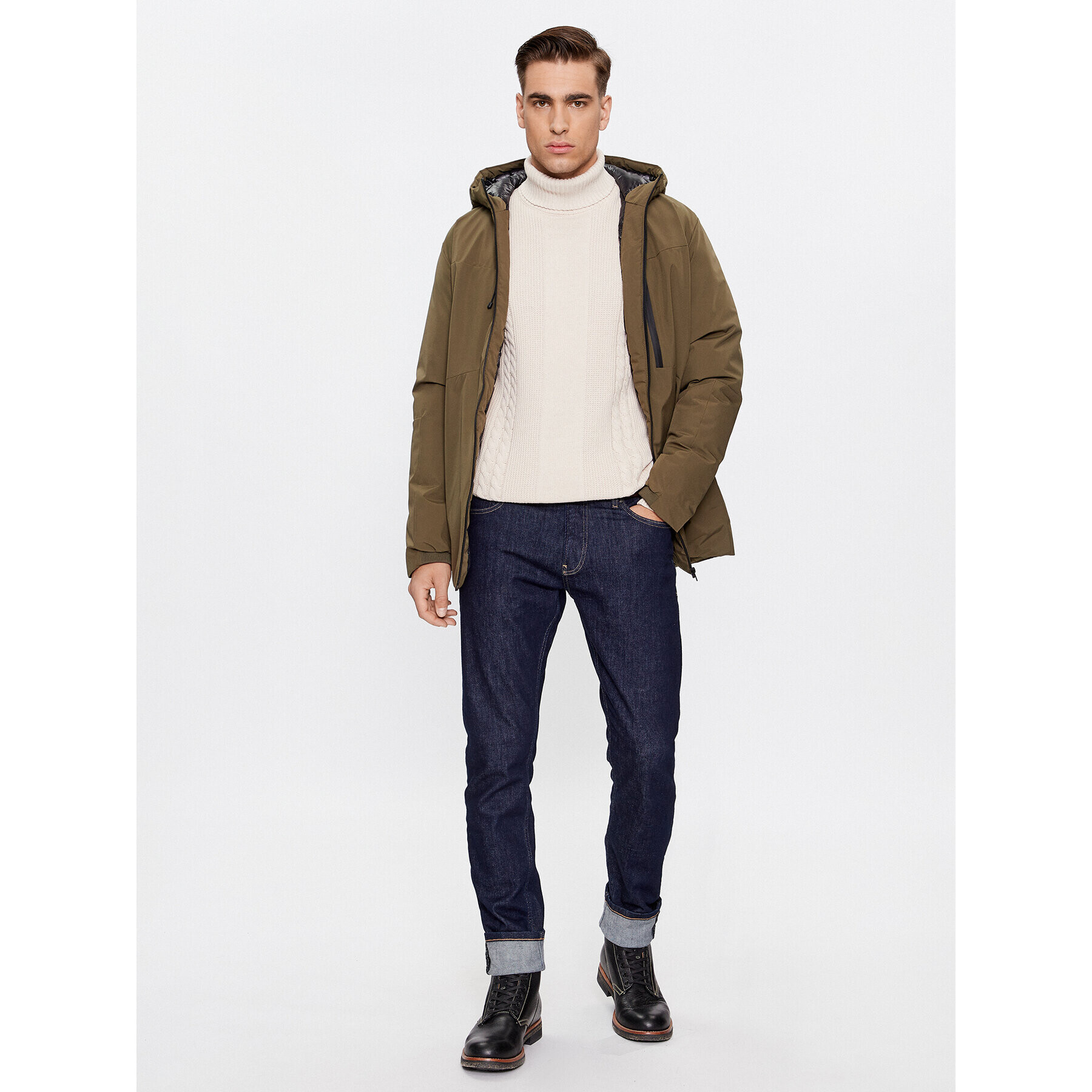 Jack&Jones Rolák 12242944 Écru Regular Fit - Pepit.sk