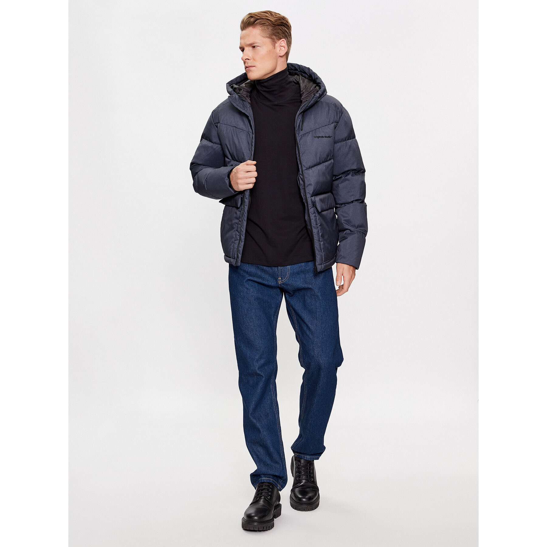 Jack&Jones Rolák 12243471 Čierna Standard Fit - Pepit.sk