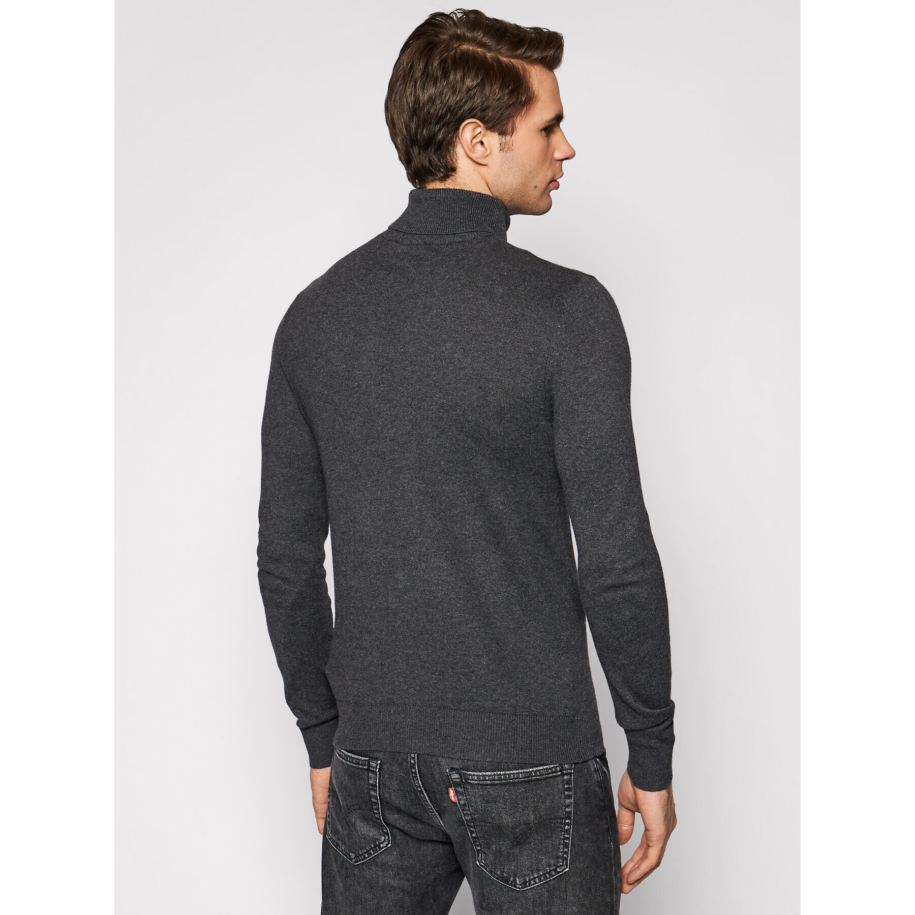 Jack&Jones Rolák Emil Knit Roll 12157417 Sivá Regular Fit - Pepit.sk