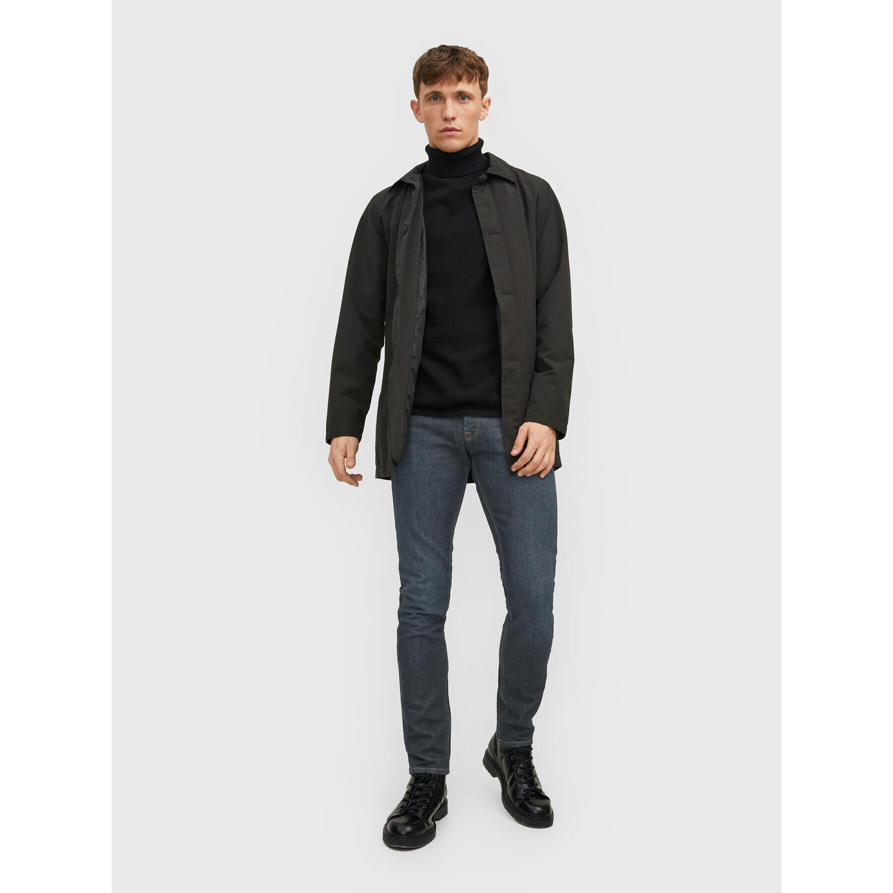 Jack&Jones Rolák Hill 12210931 Čierna Regular Fit - Pepit.sk