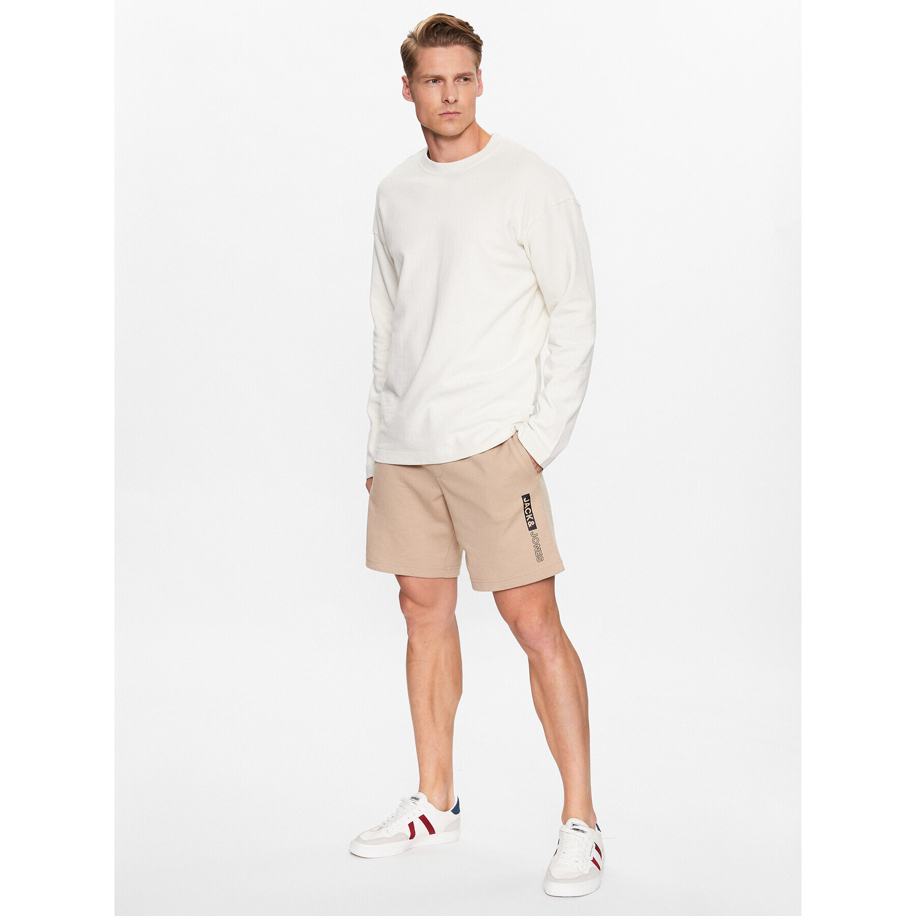 Jack&Jones Športové kraťasy 12225143 Béžová Regular Fit - Pepit.sk