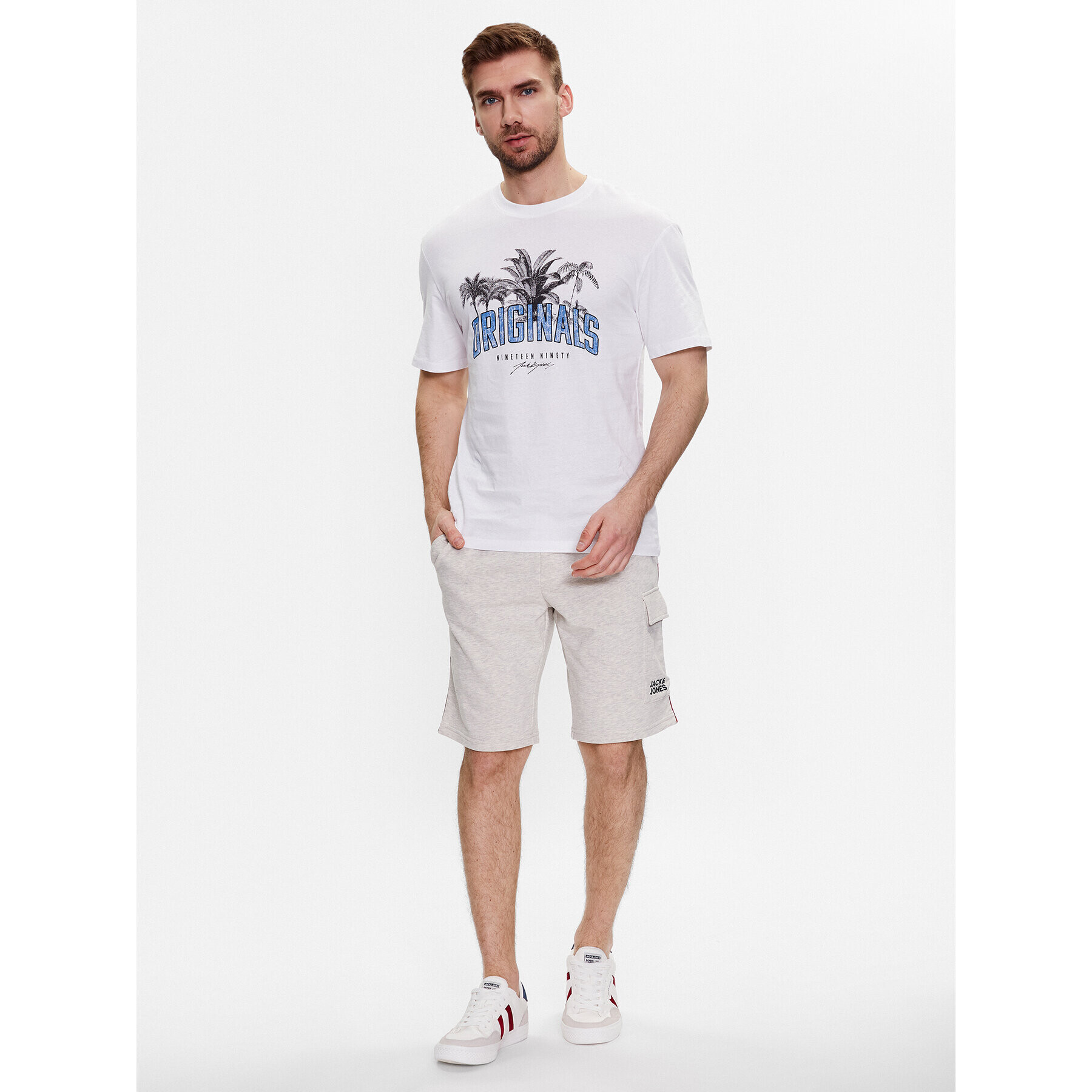 Jack&Jones Športové kraťasy Atlas 12225165 Sivá Regular Fit - Pepit.sk