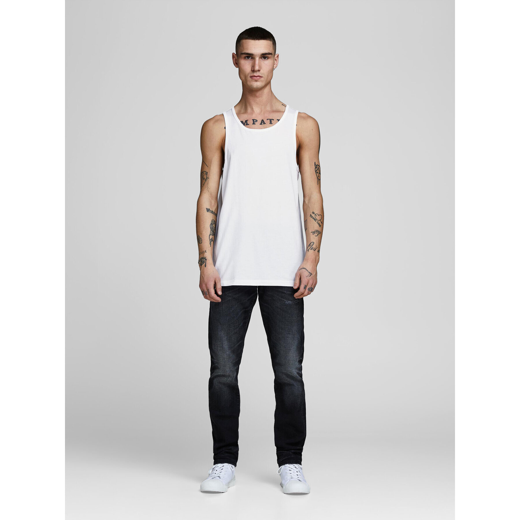 Jack&Jones Súprava 2 tank topov Basic 12133910 Biela Regular Fit - Pepit.sk