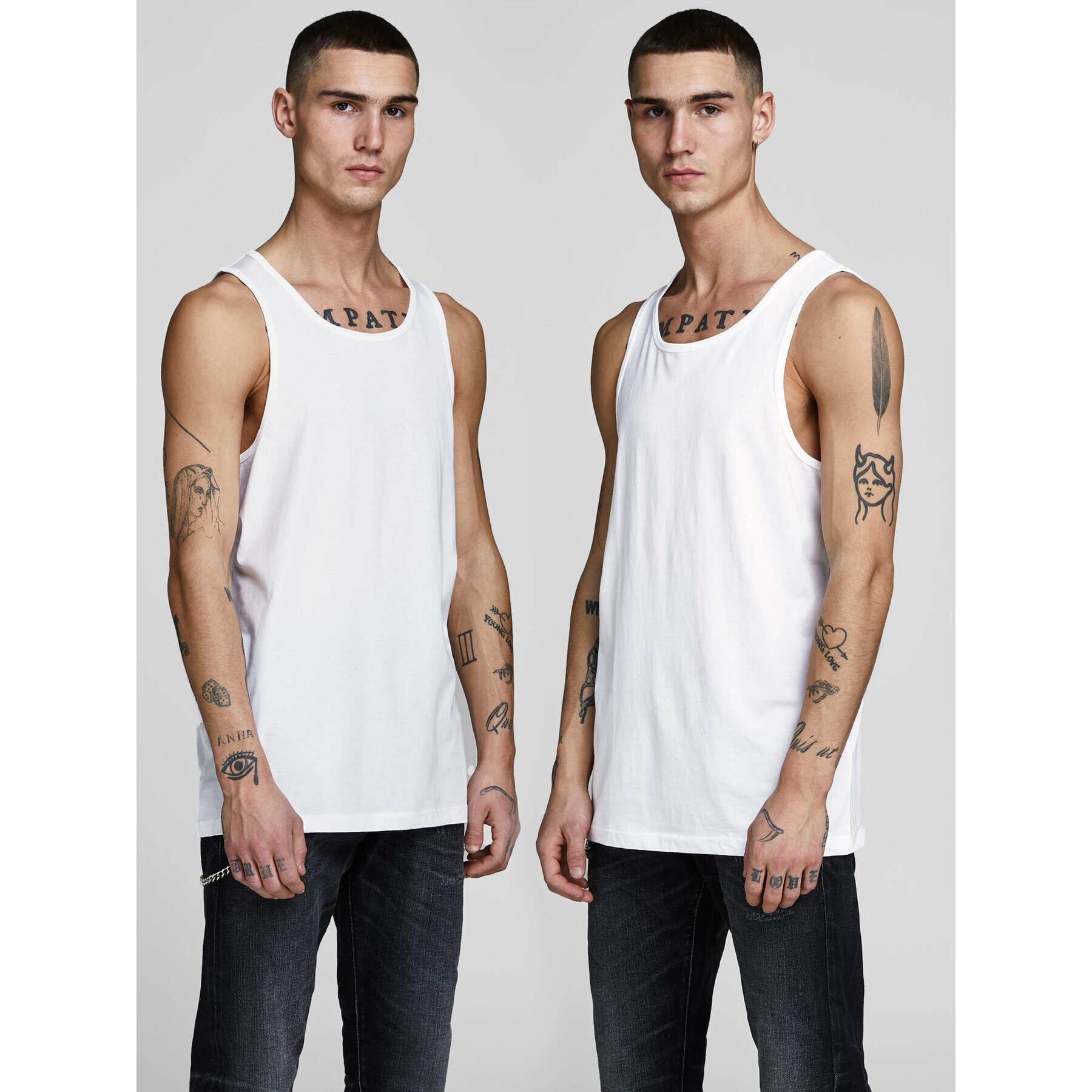 Jack&Jones Súprava 2 tank topov Basic 12133910 Biela Regular Fit - Pepit.sk