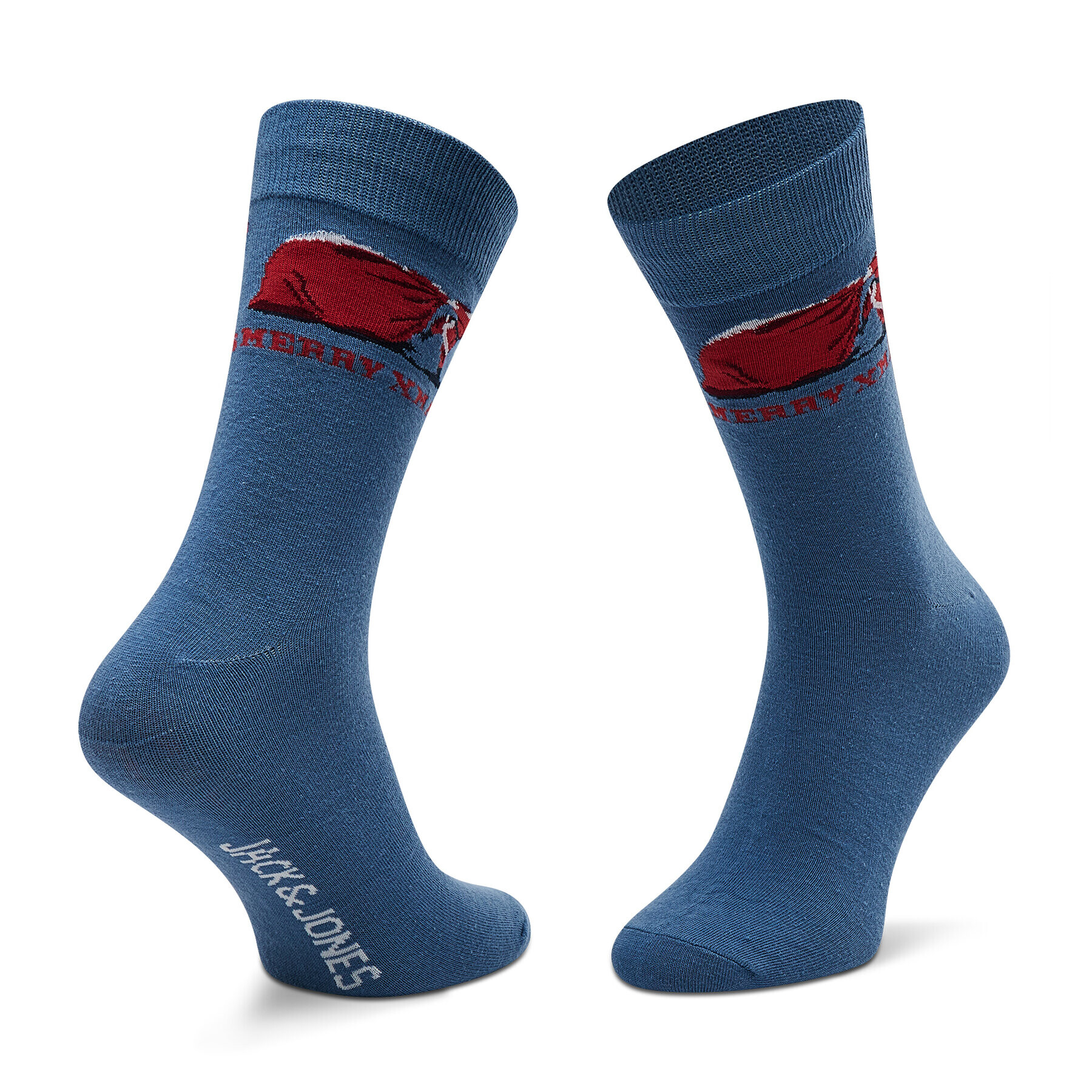 Jack&Jones Súprava 3 párov vysokých pánskych ponožiek Jacsanta Claus Sock Giftbox 12198046 Čierna - Pepit.sk