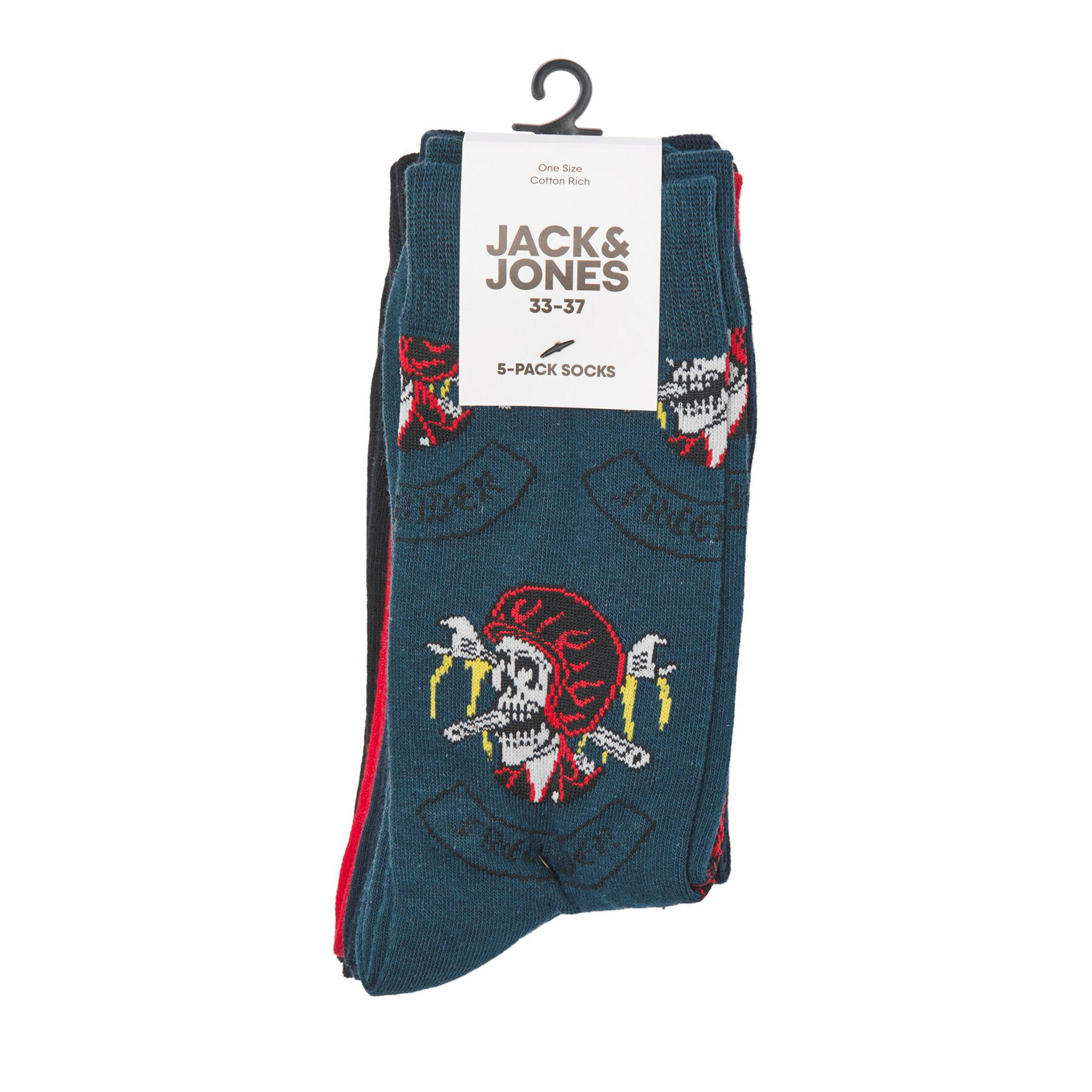 Jack&Jones Súprava 5 párov vysokých pánskych ponožiek 12237456 Farebná - Pepit.sk