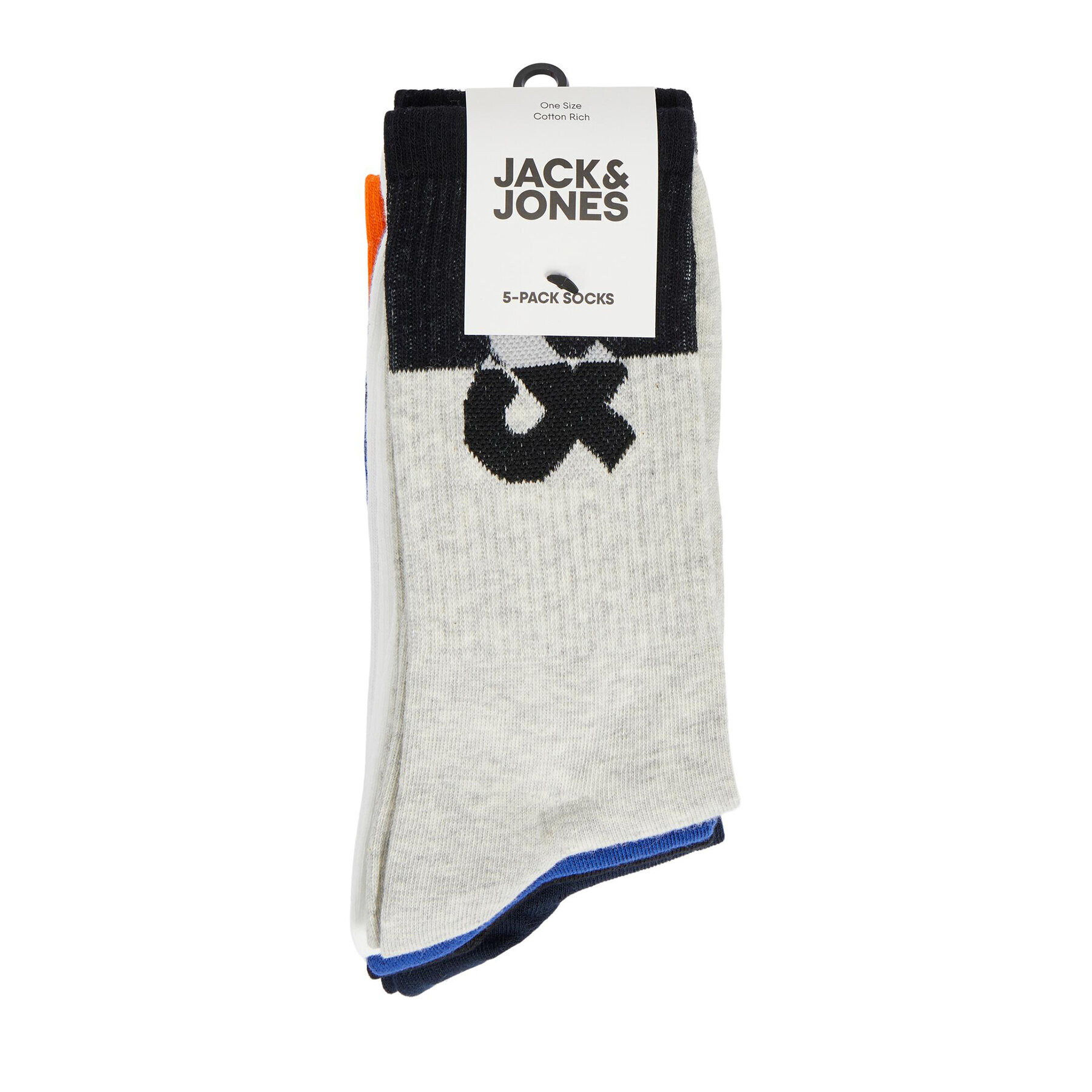 Jack&Jones Súprava 5 párov vysokých pánskych ponožiek 12240551 Farebná - Pepit.sk