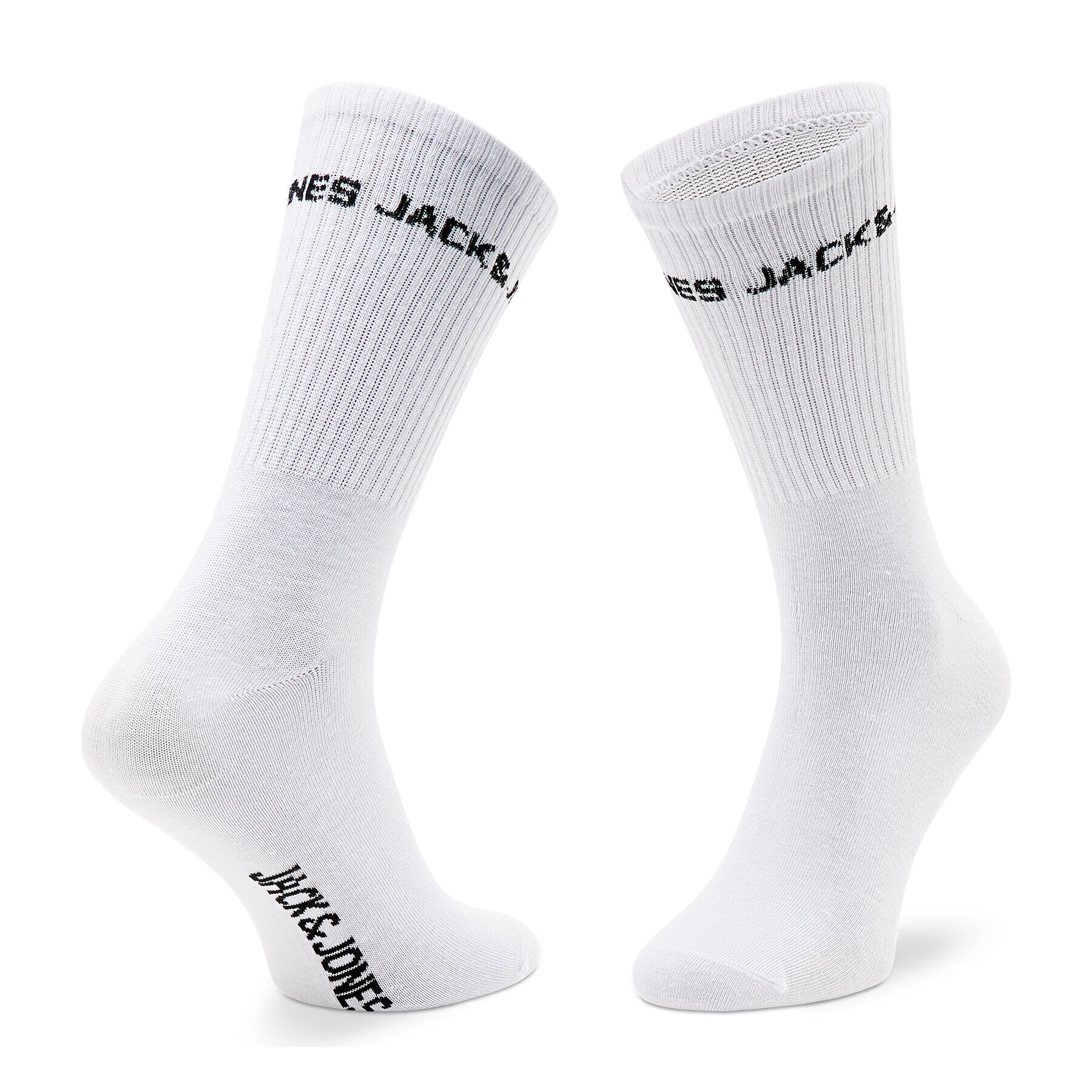 Jack&Jones Súprava 5 párov vysokých pánskych ponožiek Basic Logo Tennis 12179475 Biela - Pepit.sk