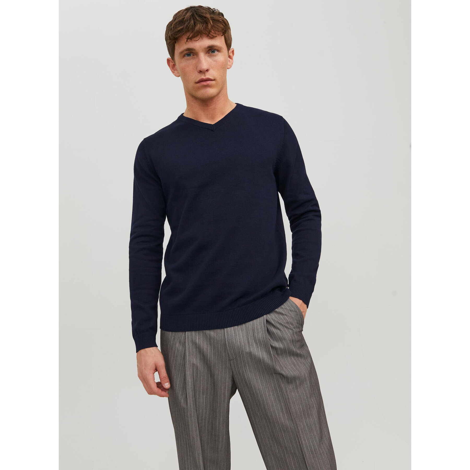 Jack&Jones Sveter 12137194 Tmavomodrá Regular Fit - Pepit.sk