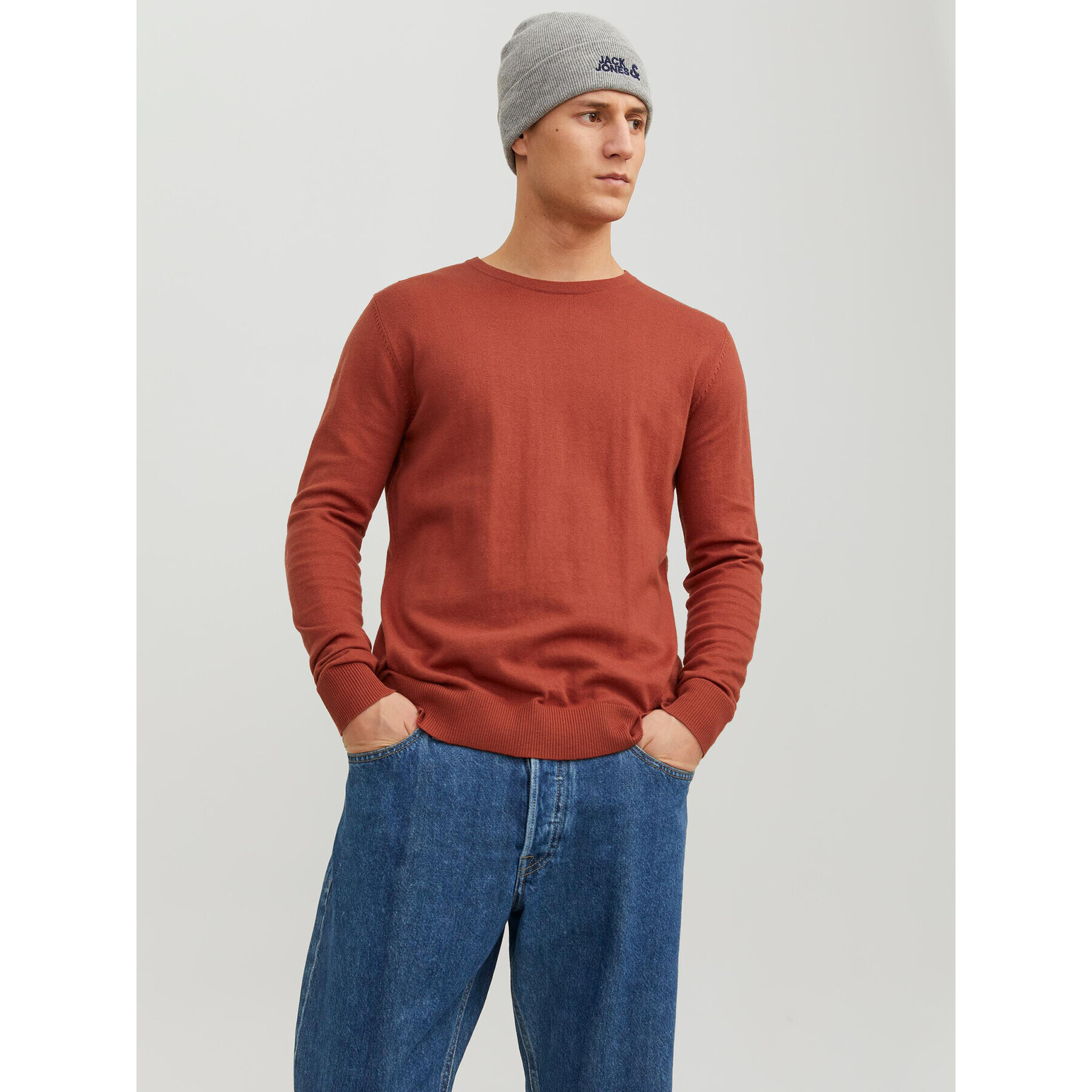 Jack&Jones Sveter 12208364 Oranžová Regular Fit - Pepit.sk