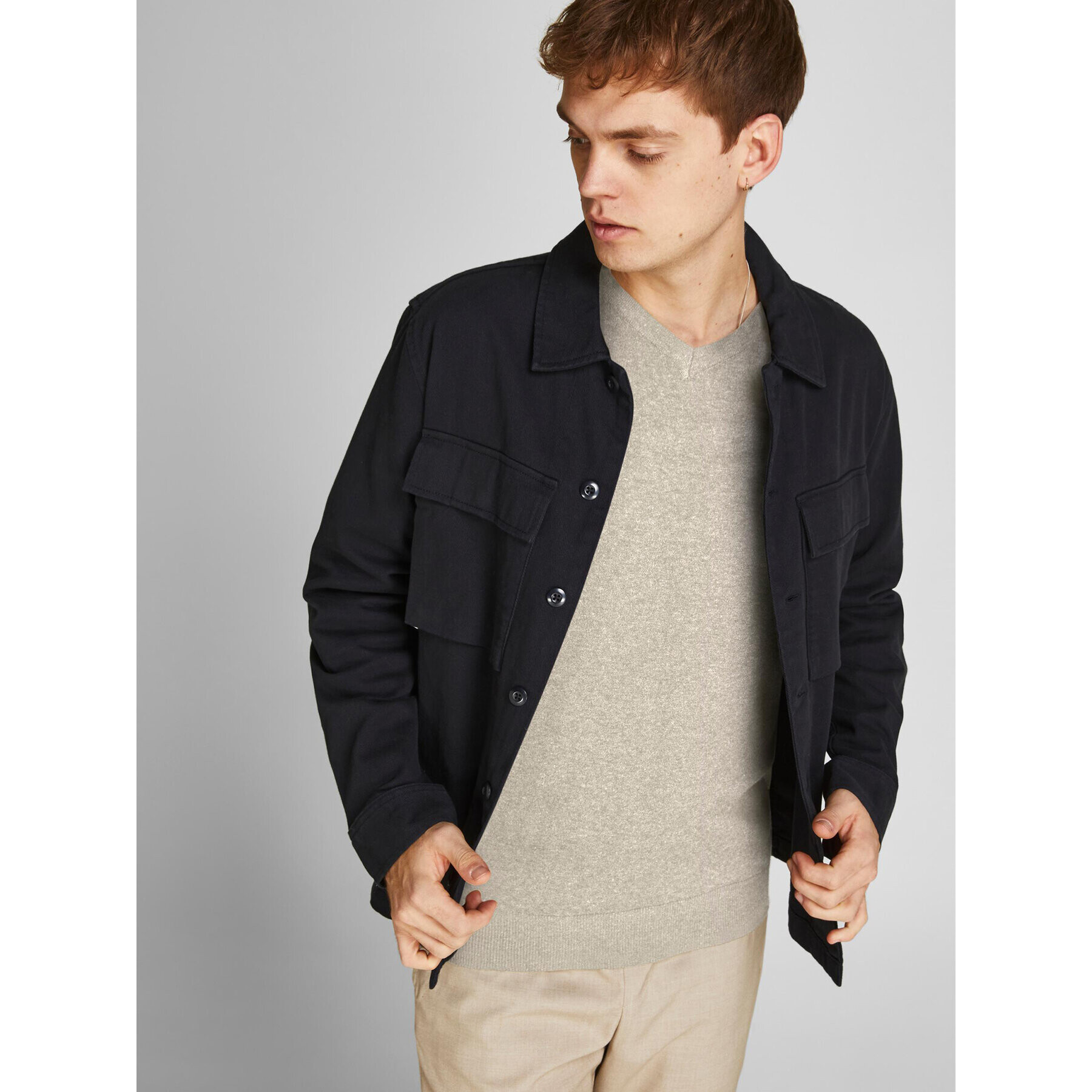 Jack&Jones Sveter 12208365 Béžová Regular Fit - Pepit.sk