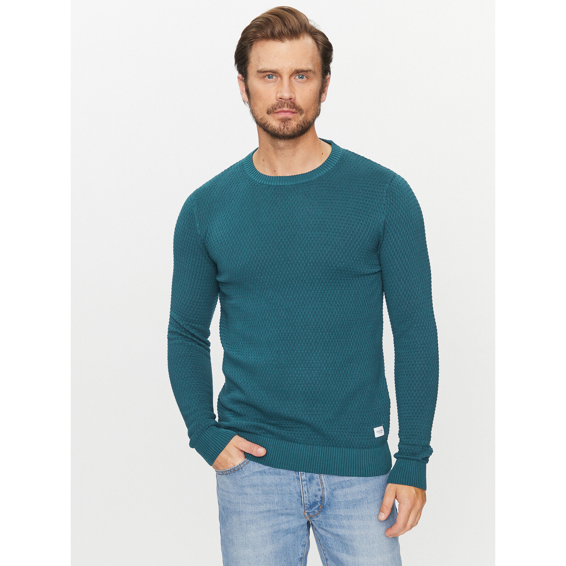 Jack&Jones Sveter 12212816 Modrá Regular Fit - Pepit.sk