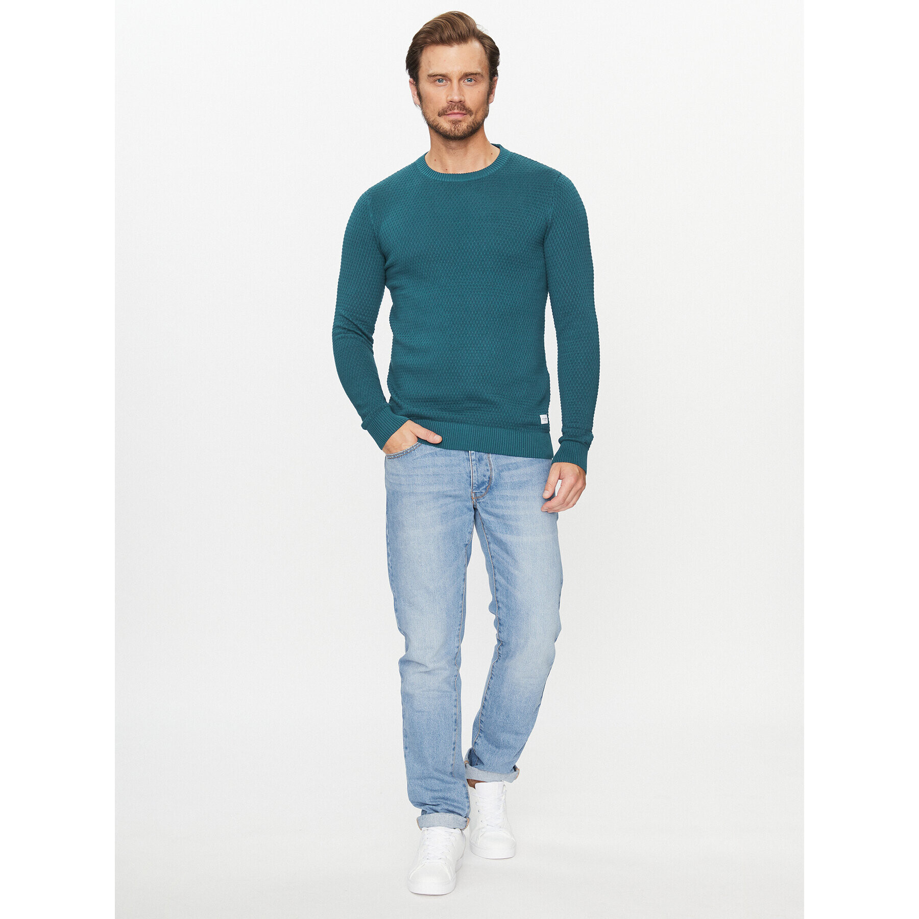 Jack&Jones Sveter 12212816 Modrá Regular Fit - Pepit.sk