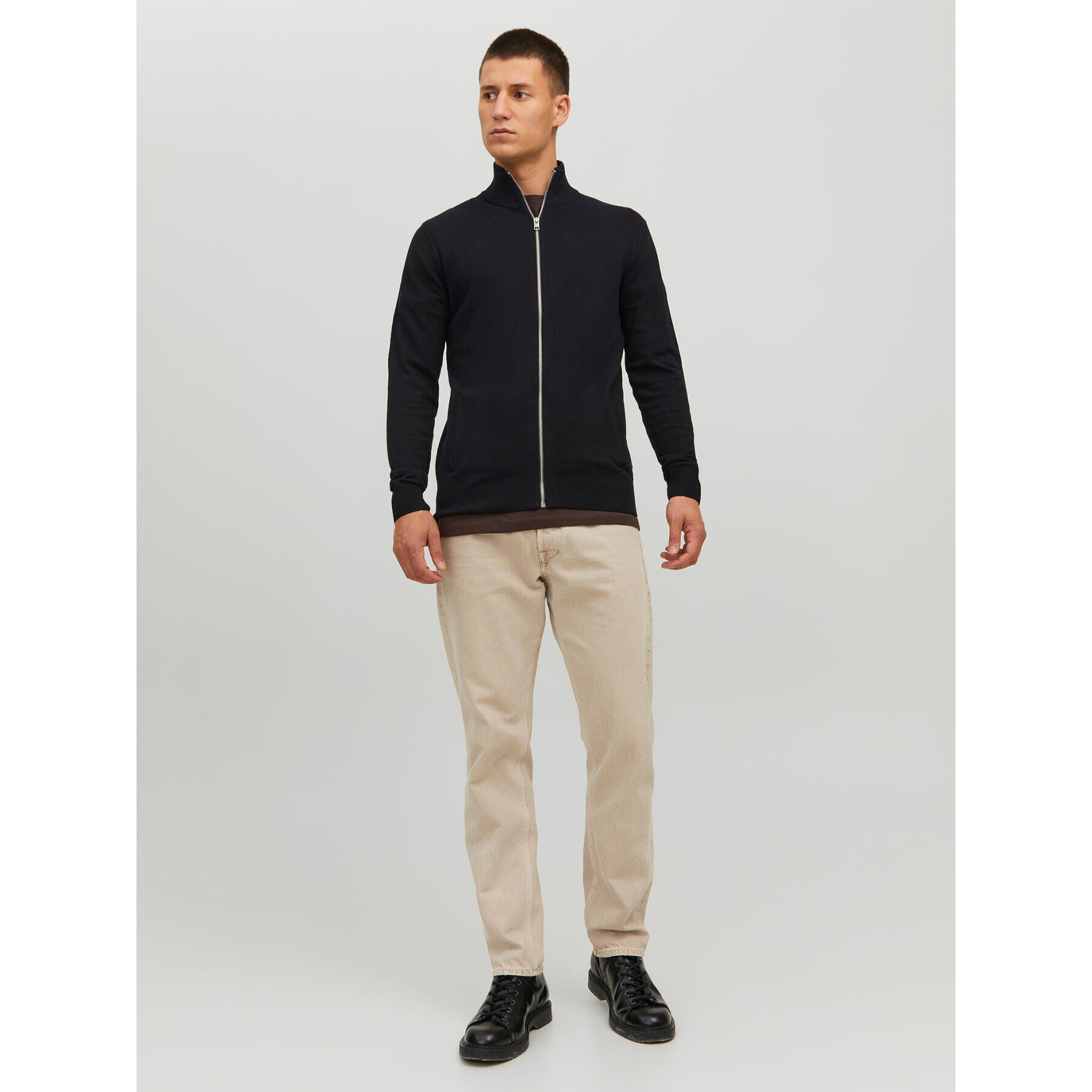 Jack&Jones Sveter 12223949 Čierna Regular Fit - Pepit.sk