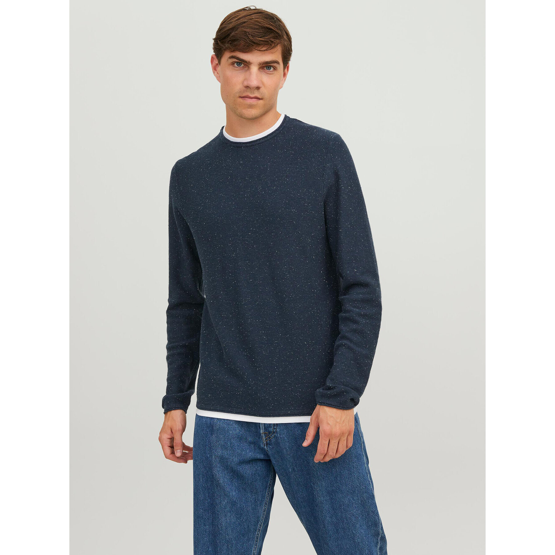 Jack&Jones Sveter 12227443 Tmavomodrá Regular Fit - Pepit.sk