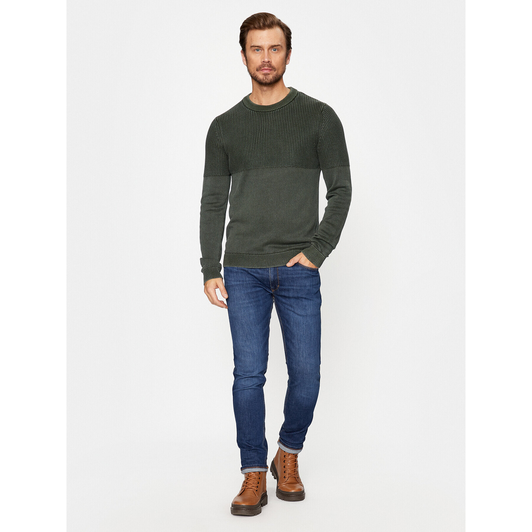 Jack&Jones Sveter 12236265 Zelená Regular Fit - Pepit.sk