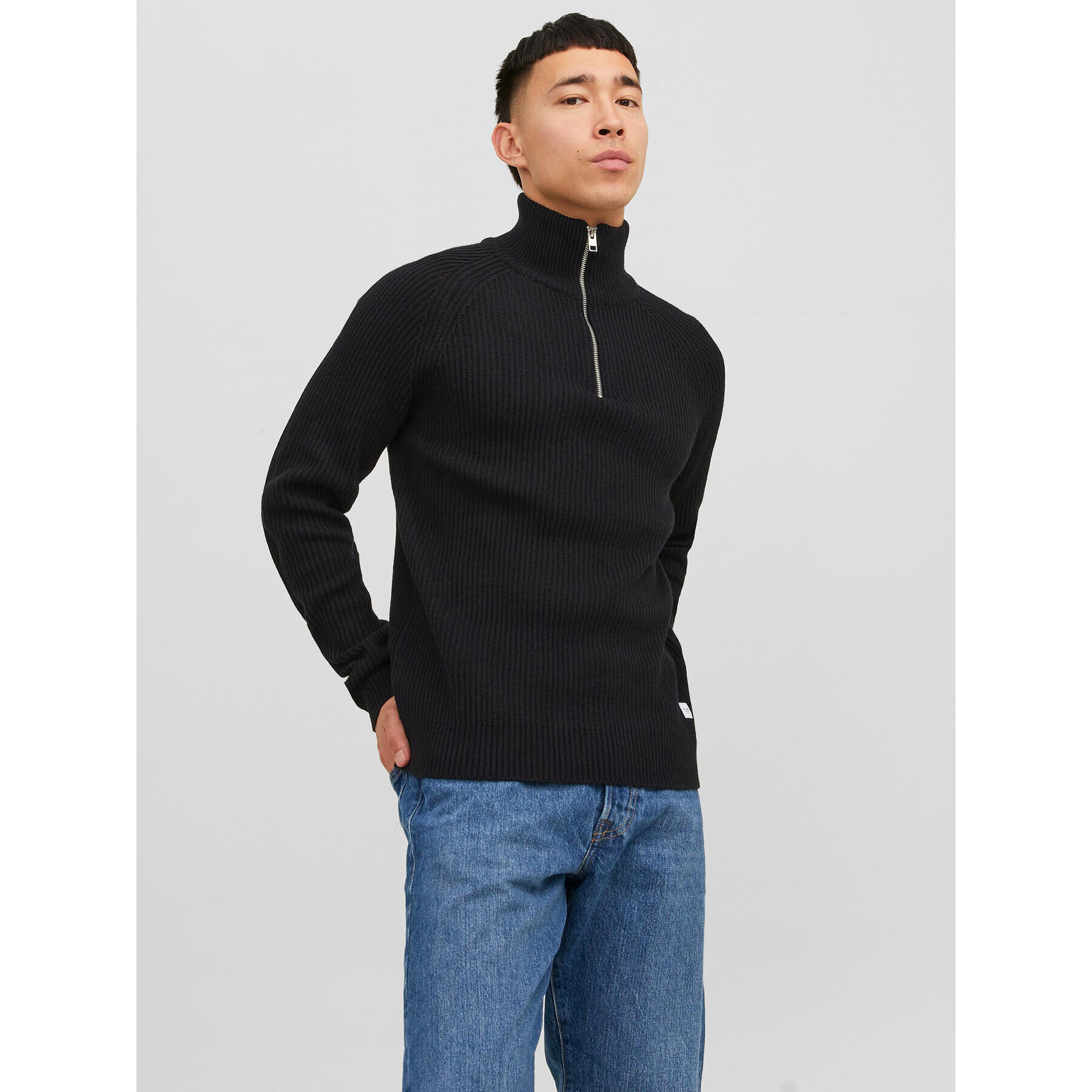 Jack&Jones Sveter 12236308 Čierna Regular Fit - Pepit.sk