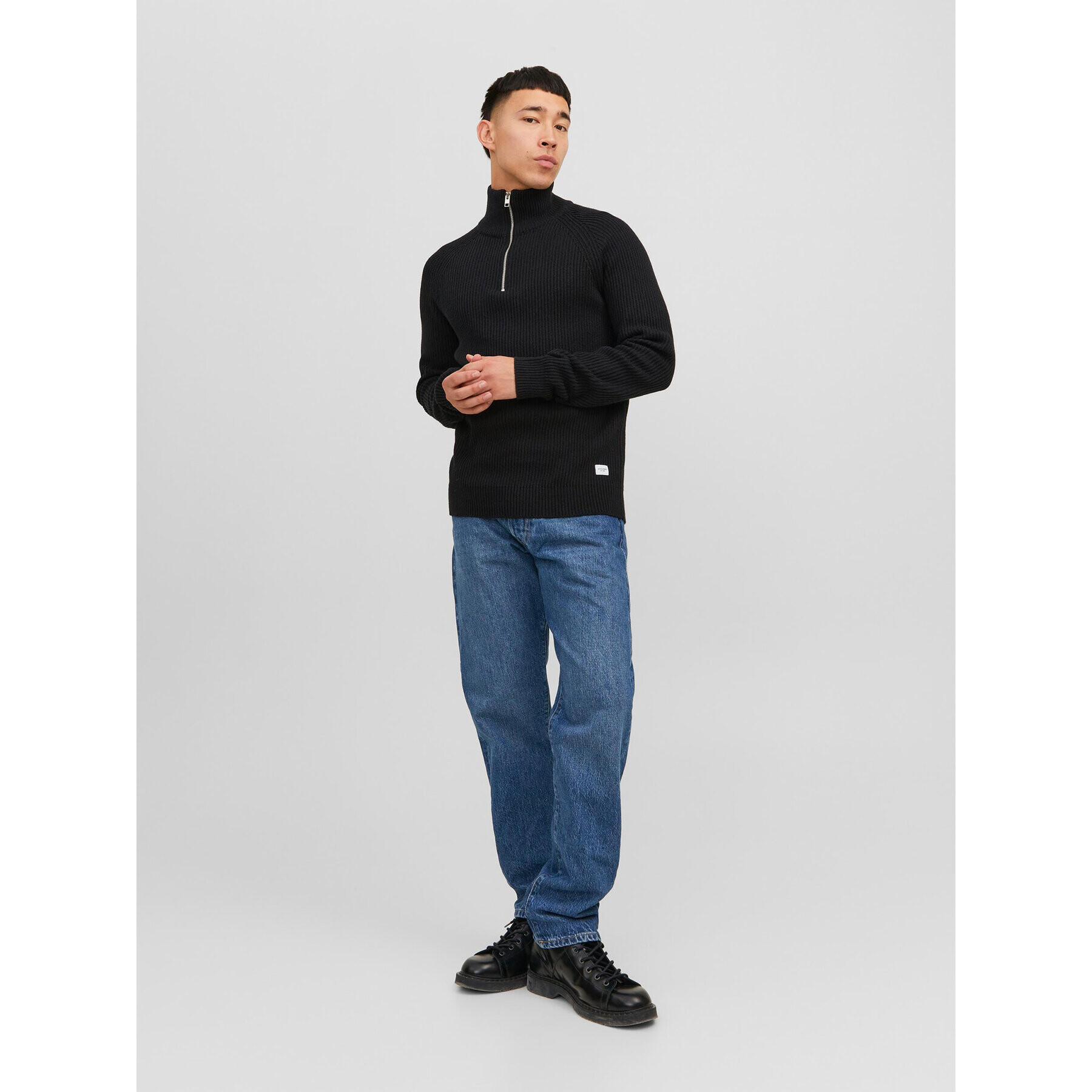 Jack&Jones Sveter 12236308 Čierna Regular Fit - Pepit.sk