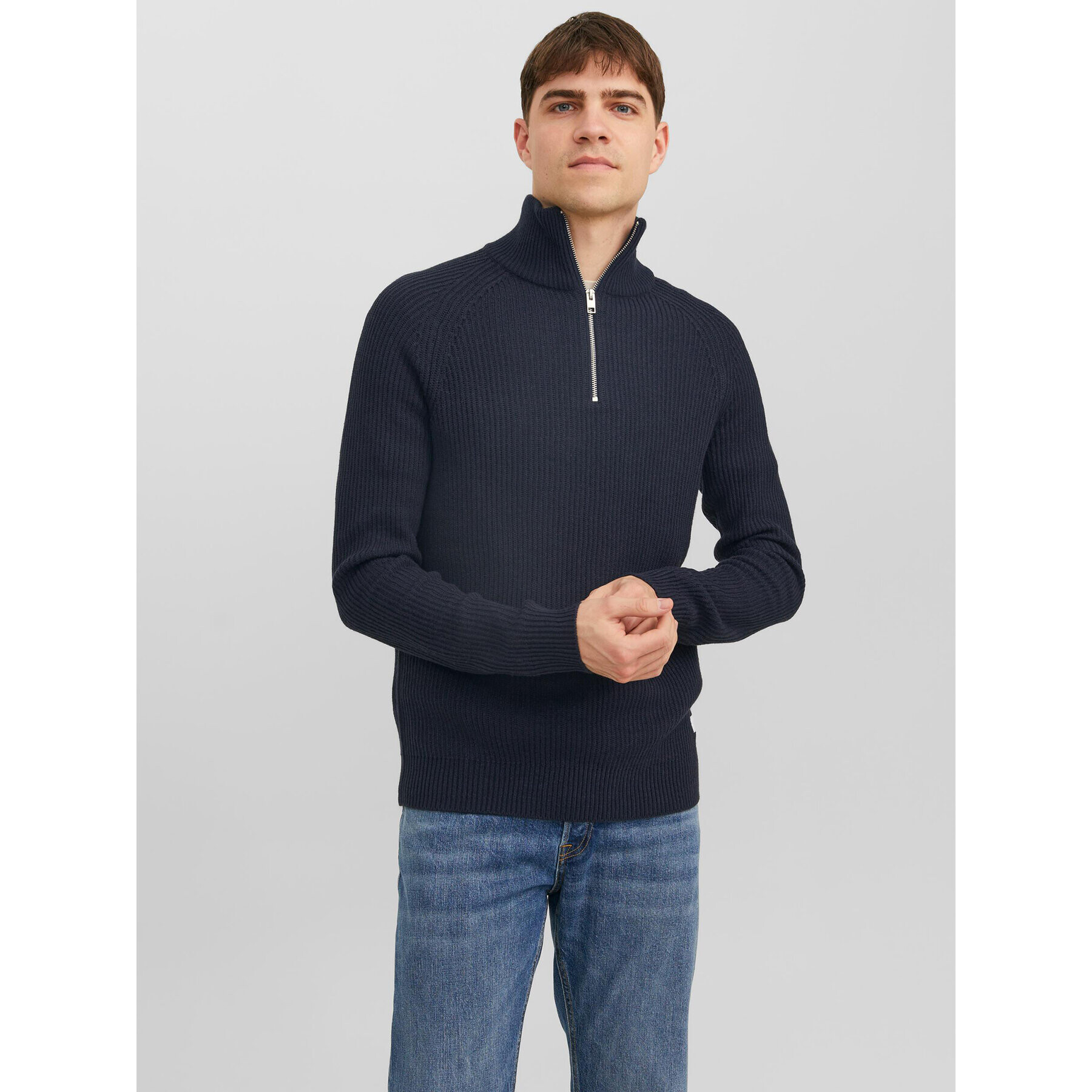 Jack&Jones Sveter 12236308 Tmavomodrá Regular Fit - Pepit.sk