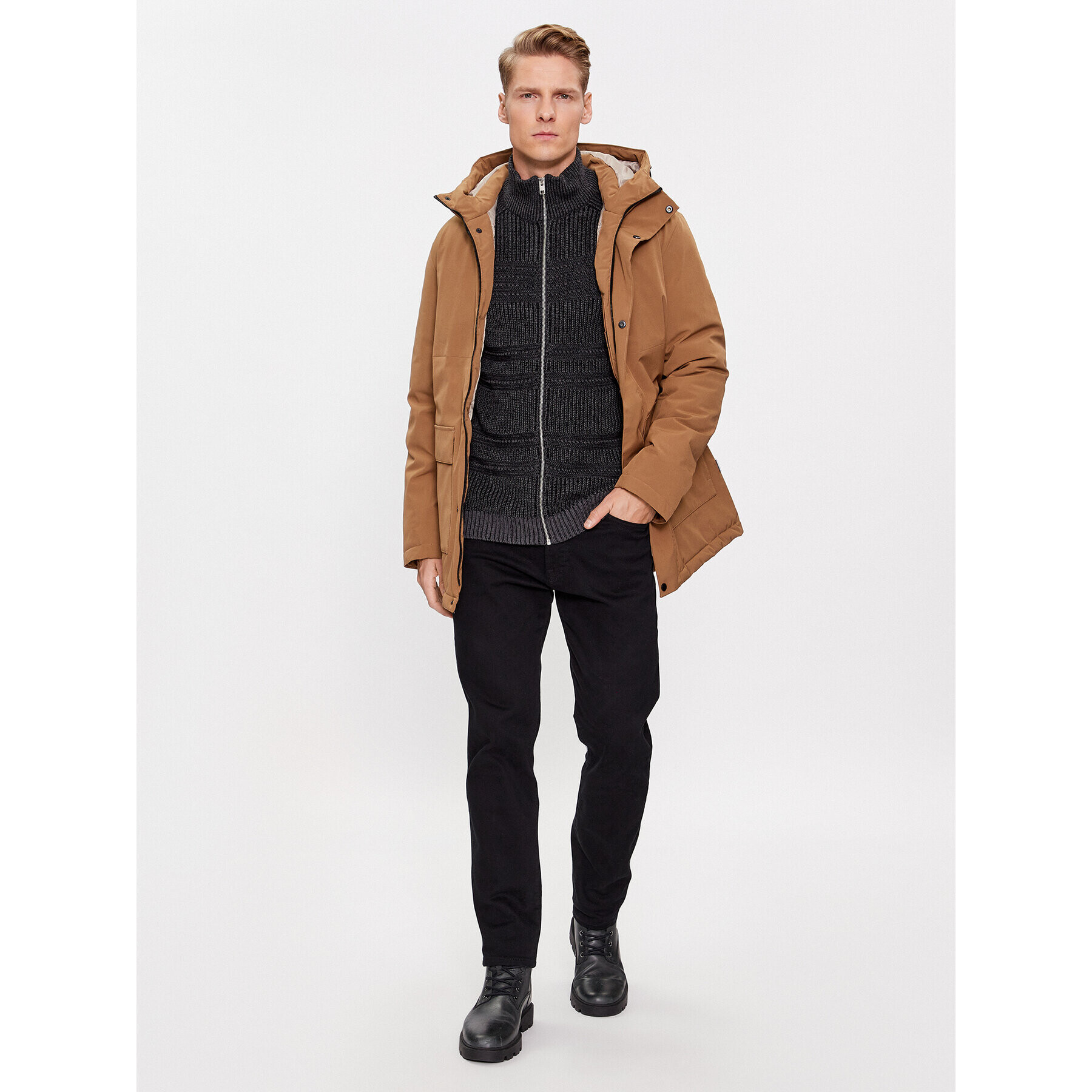 Jack&Jones Sveter 12236323 Čierna Regular Fit - Pepit.sk