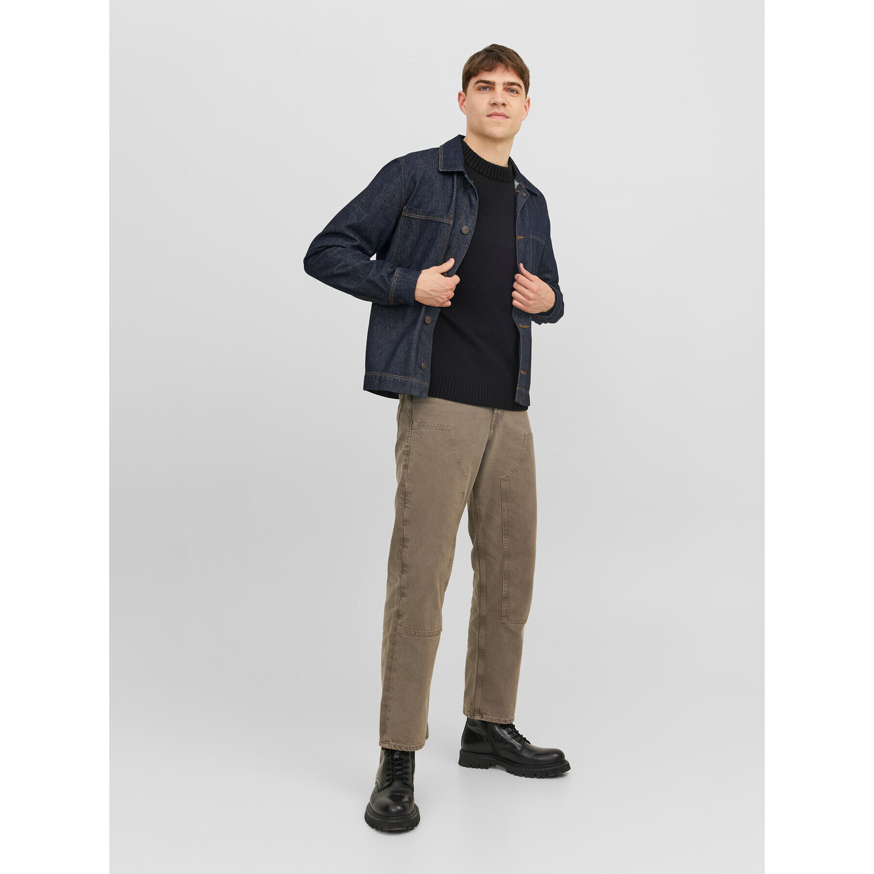 Jack&Jones Sveter 12236774 Čierna Regular Fit - Pepit.sk