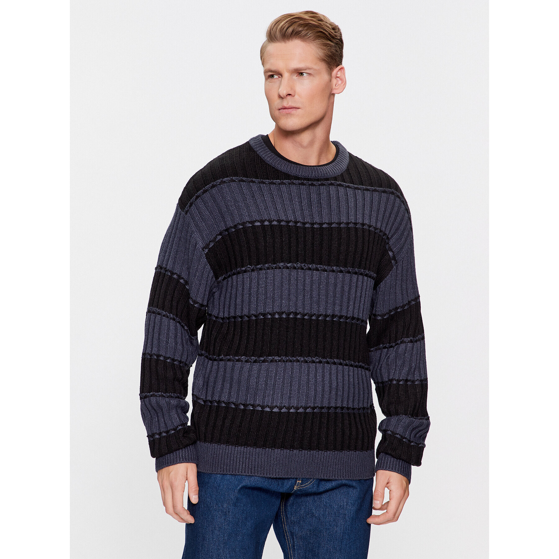 Jack&Jones Sveter 12241846 Tmavomodrá Regular Fit - Pepit.sk